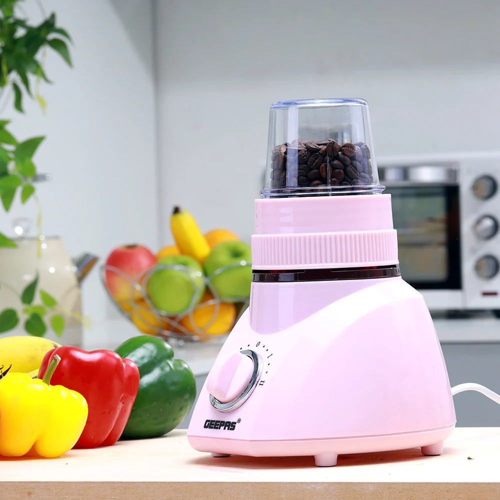 Geepas 3-in-1 Blender, 1.6L Blender Jar Mixer Grinder, GSB1514 | 400W Grinder with Dry Mill & Mincer Attachments | 2 Speed with Pulse Function | Wet Jar, Dry Jar and Chutney Jar - Image 3