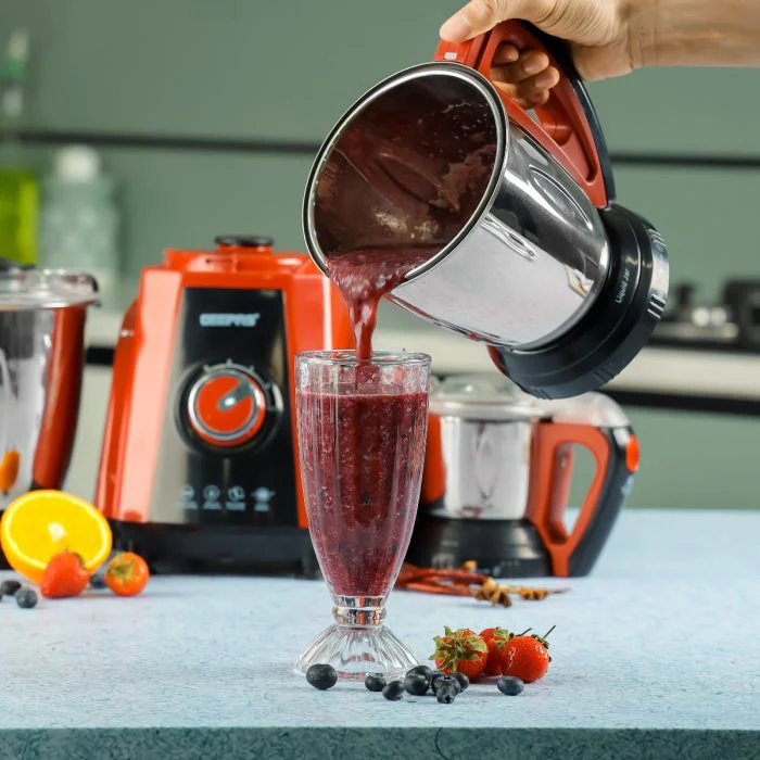 Geepas 3-in-1 Mixer Grinder GSB44040 | 750W Copper Motor, 3 Speed + Pulse Function | 1.5L Blending Jar |  1.5L Grinder Jar & 0.5L Chutney Jar | Wet & Dry Grinding - Image 3