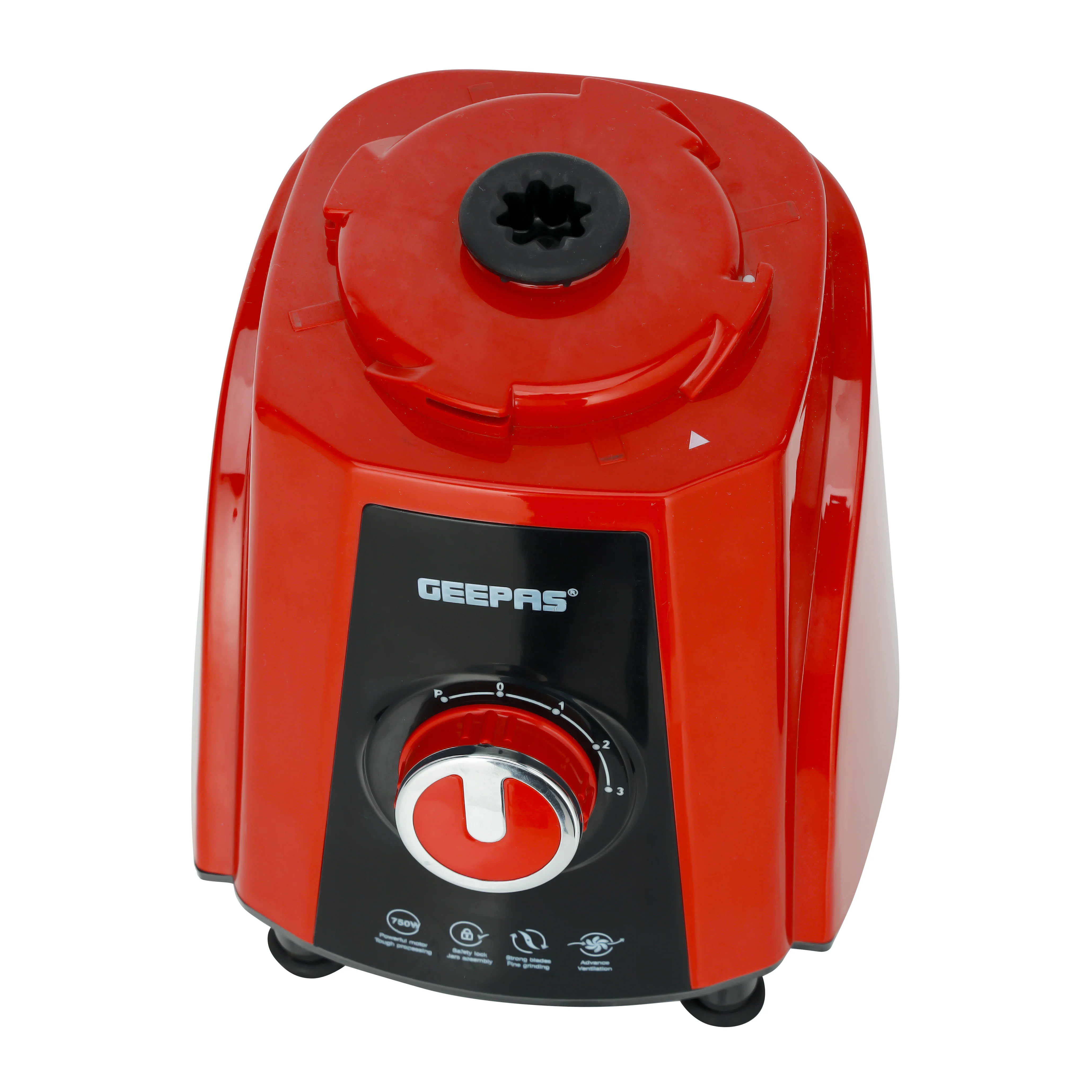Geepas 3-in-1 Mixer Grinder GSB44040 | 750W Copper Motor, 3 Speed + Pulse Function | 1.5L Blending Jar |  1.5L Grinder Jar & 0.5L Chutney Jar | Wet & Dry Grinding - Image 7