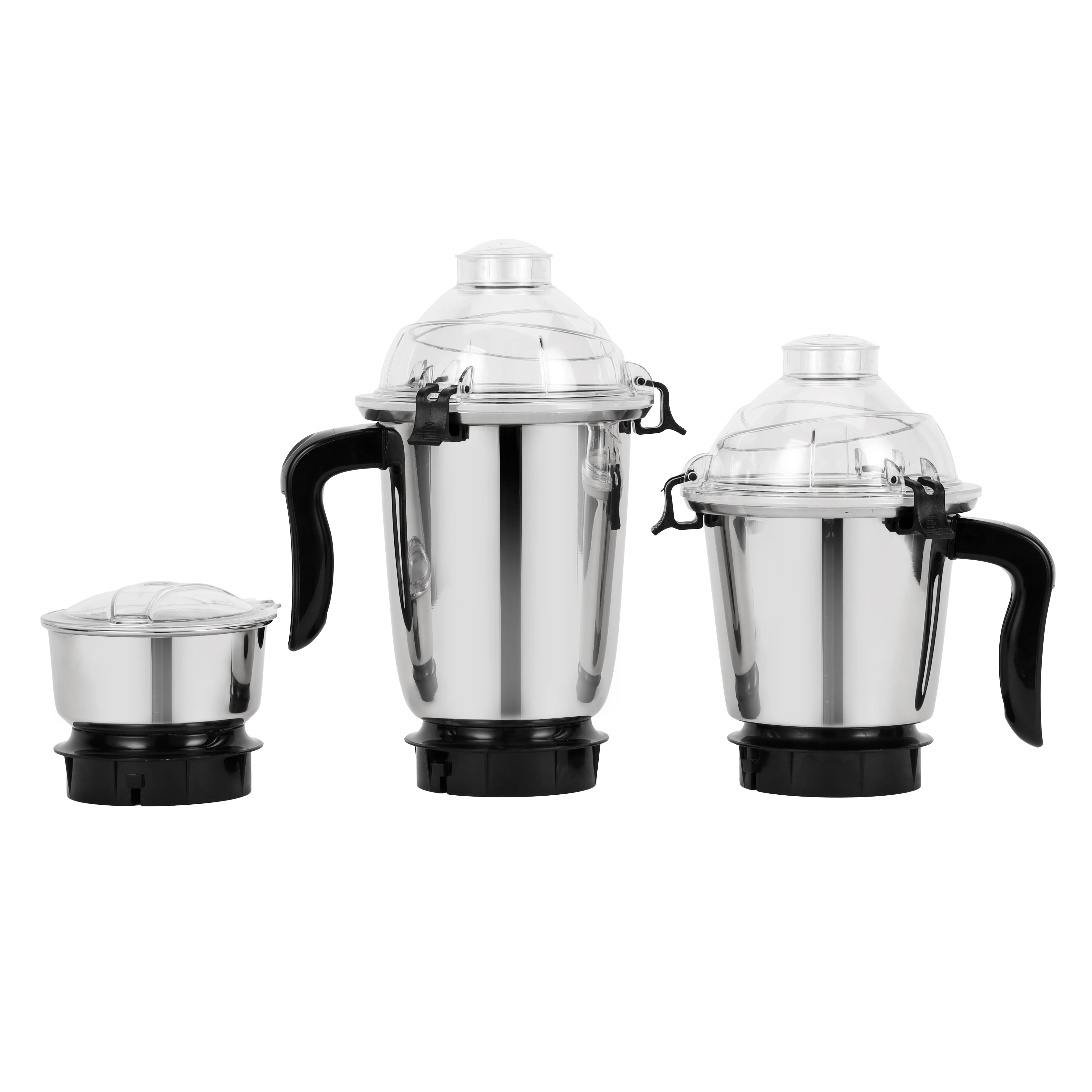 Geepas 3-in-1 Mixer Grinder- GSB44067/ 750W Powerful Motor with Stainless Steel Jars and Blades, Unbreakable Jar Caps, 3 Jar with 3 Speed Control/ Black and Silver - Image 2