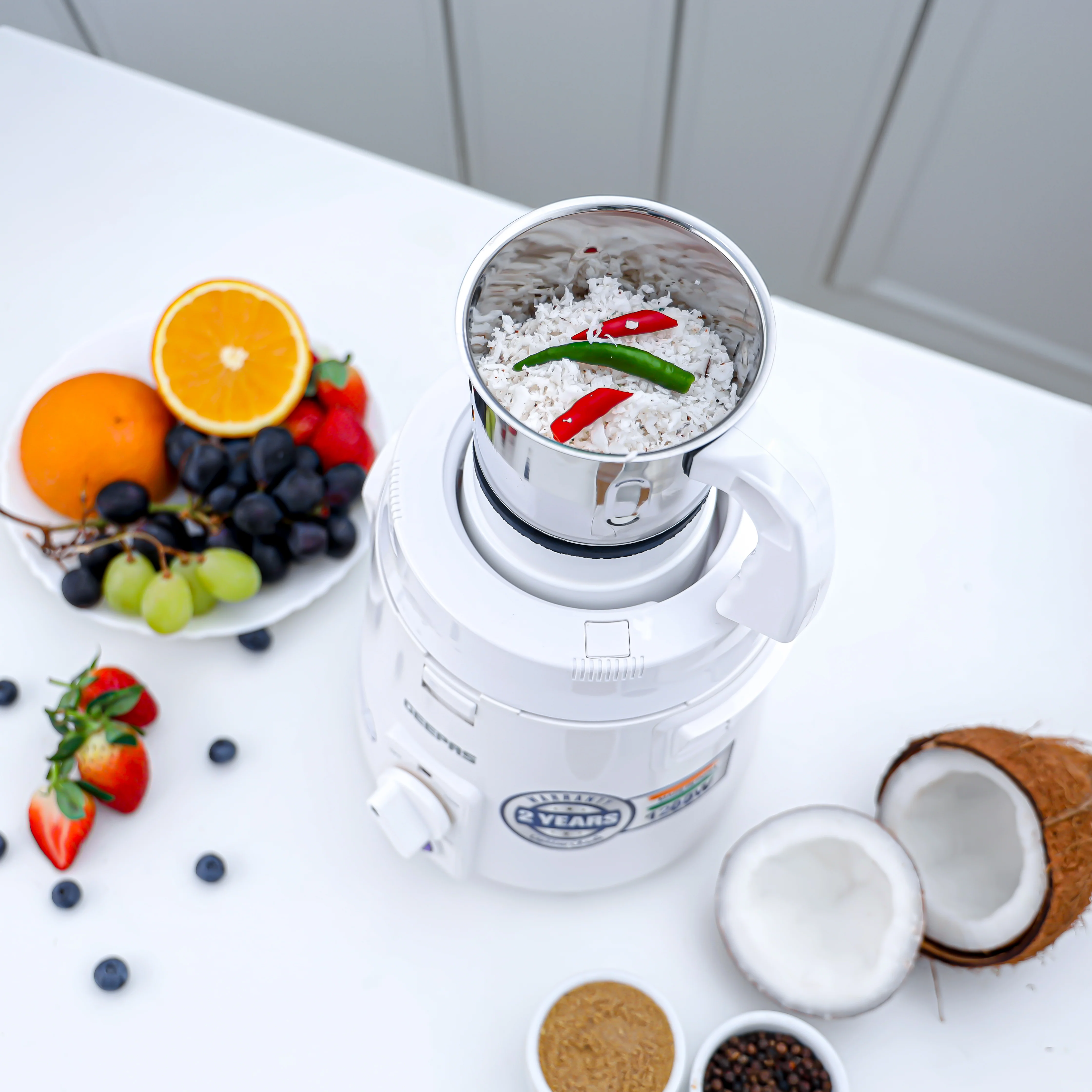 Geepas 3-in-1 Mixer Grinder- GSB44114/ 1200W/ Stainless Steel Jars & Blades/ Unbreakable Jar Caps/ Multi Safe Function/ Anti Slip Feet/ 3 Speed Control/ 2 Years Warranty - Image 3
