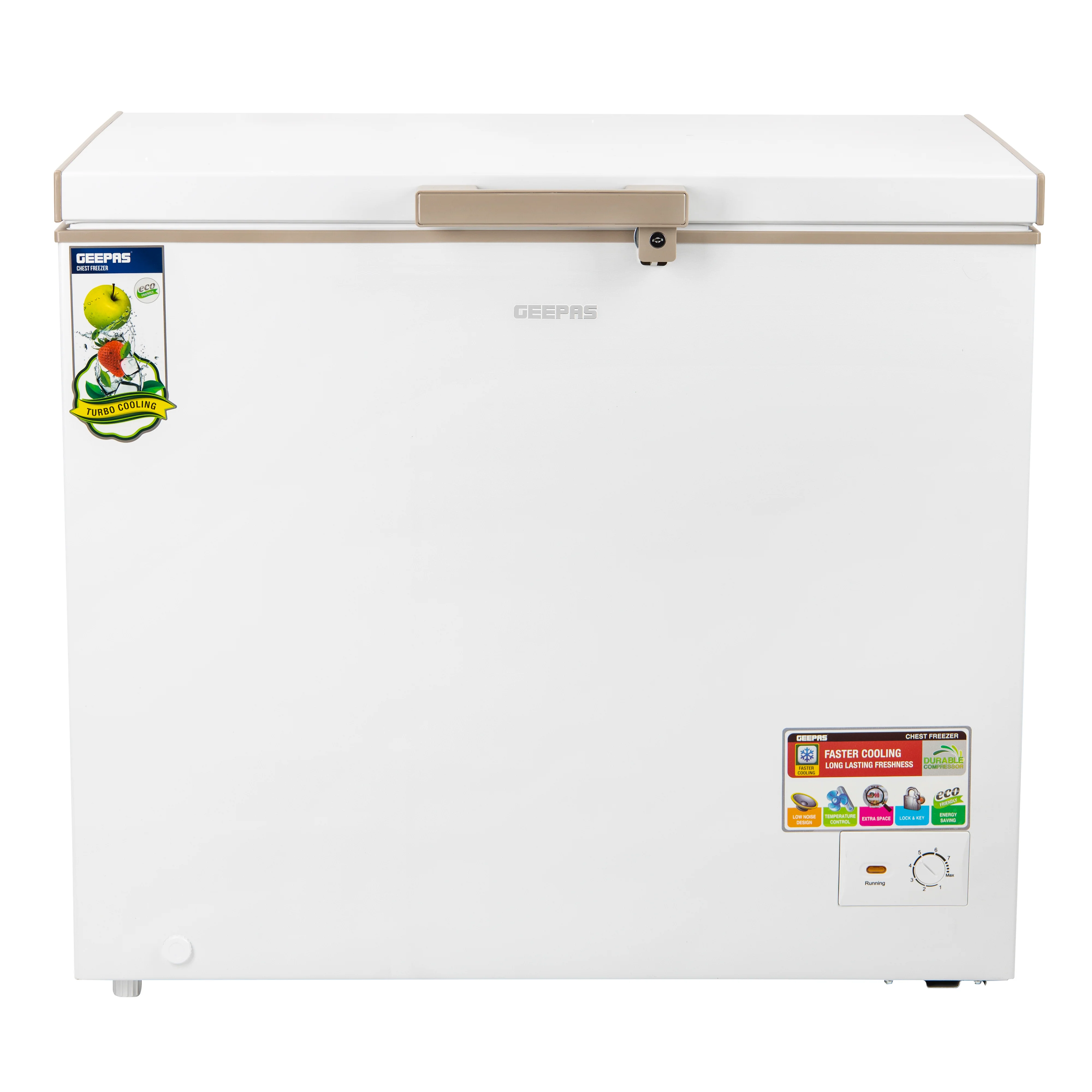 Geepas GCF3006WAH Chest Freezer |300L Large Capacity| Energy-Efficient Deep Freezer| Adjustable Thermostat| Fast Freezing Function| Low Noise Operation| 1-Year Warranty