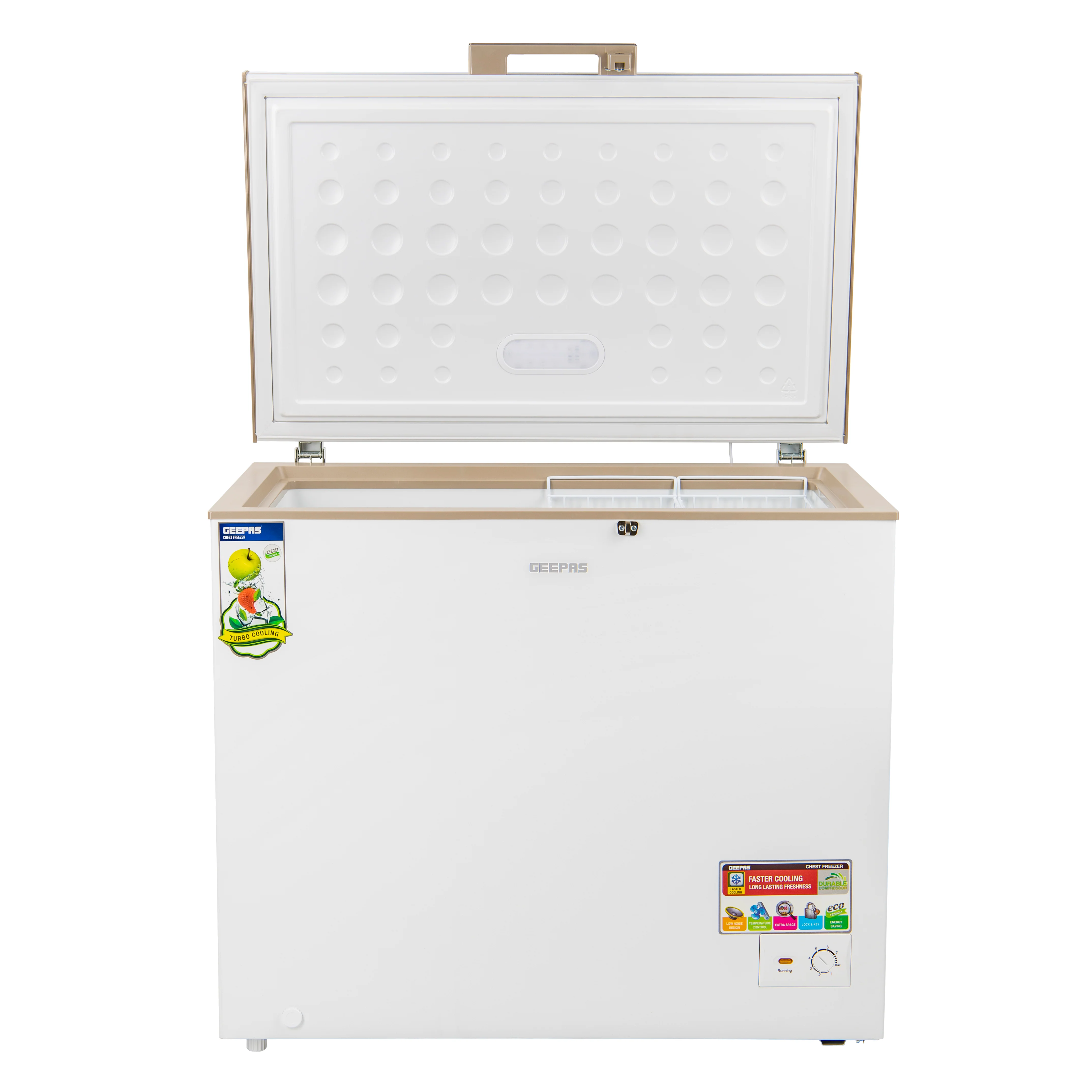 Geepas GCF3006WAH Chest Freezer |300L Large Capacity| Energy-Efficient Deep Freezer| Adjustable Thermostat| Fast Freezing Function| Low Noise Operation| 1-Year Warranty - Image 3