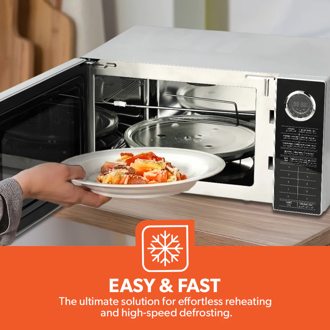Geepas 30L Convection Microwave Oven  GMO2706CB | Grill, Microwave & Convection Functions | Digital Control | Multi-Stage Cooking | 1400W Power |  1-Year Warranty - Image 5