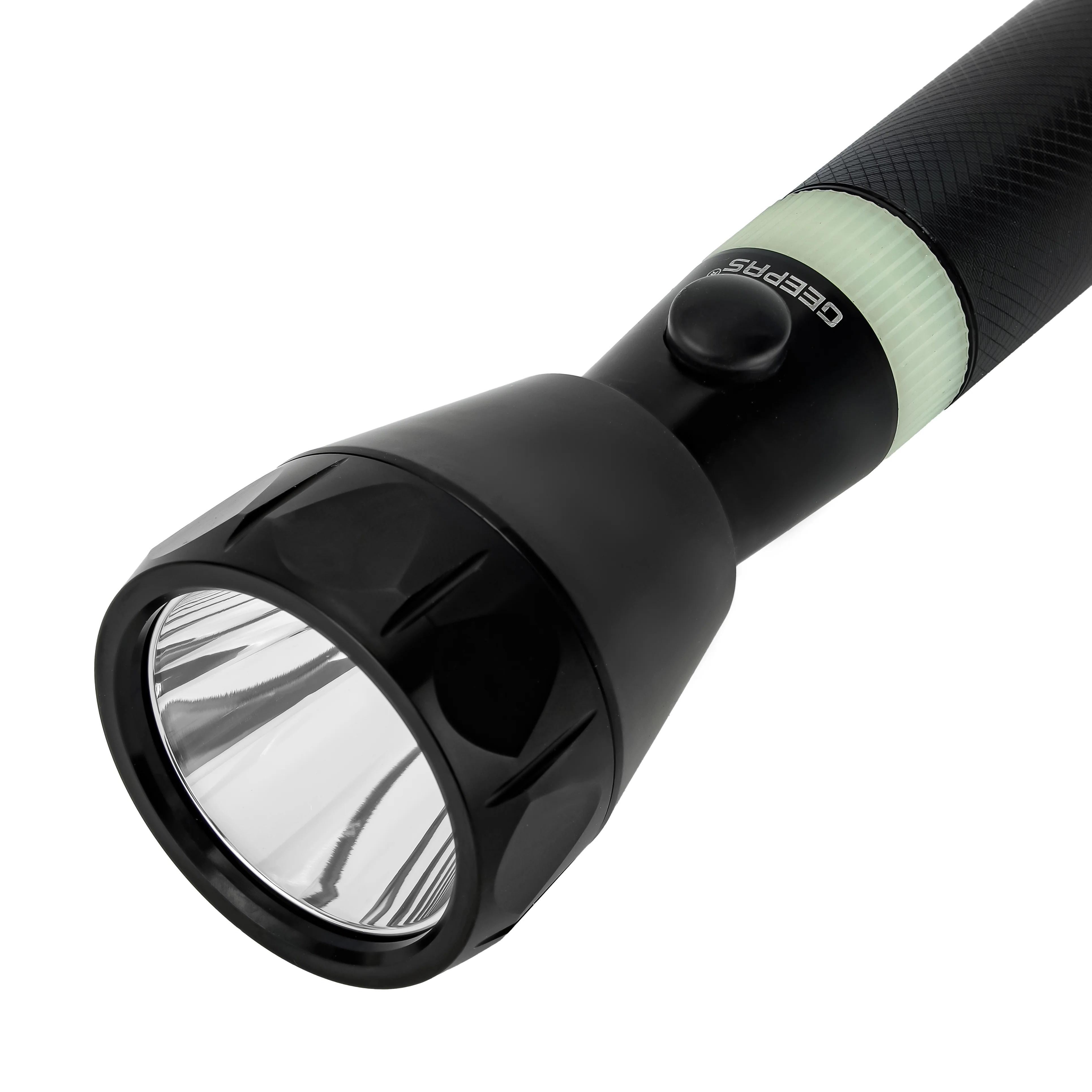 Geepas 4 In 1 Family Pack Rechargeable LED Flashlight - Hyper Bright Cool White Light 2000 Meter Range | Portable Torch High Beam LED Flashlight | Lightweight Pocket Flashlight with 1900mAh Battery