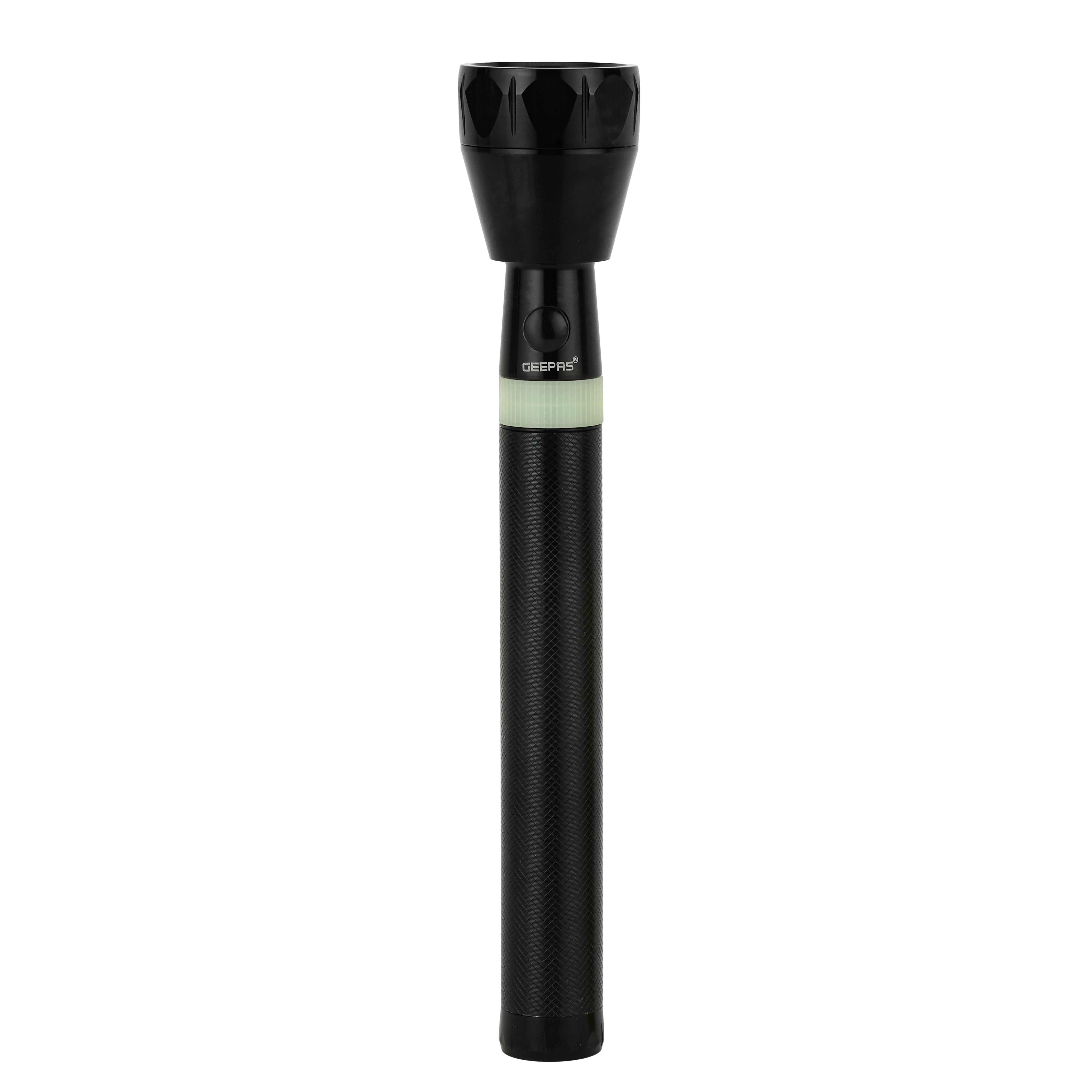 Geepas 4 In 1 Family Pack Rechargeable LED Flashlight - Hyper Bright Cool White Light 2000 Meter Range | Portable Torch High Beam LED Flashlight | Lightweight Pocket Flashlight with 1900mAh Battery - Image 2