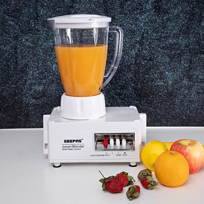 Geepas 4-in-1 Food Processor & Juicer GSB2031 | Multi-Functional Smoothie Maker, Juicer, Compact Electric Blender, Chopper & Grinder | 1.6L Jar | 2 Years Warranty - Image 3