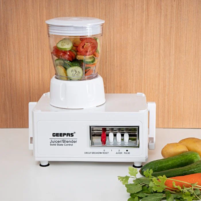 Geepas 4-in-1 Food Processor & Juicer GSB2031 | Multi-Functional Smoothie Maker, Juicer, Compact Electric Blender, Chopper & Grinder | 1.6L Jar | 2 Years Warranty - Image 5