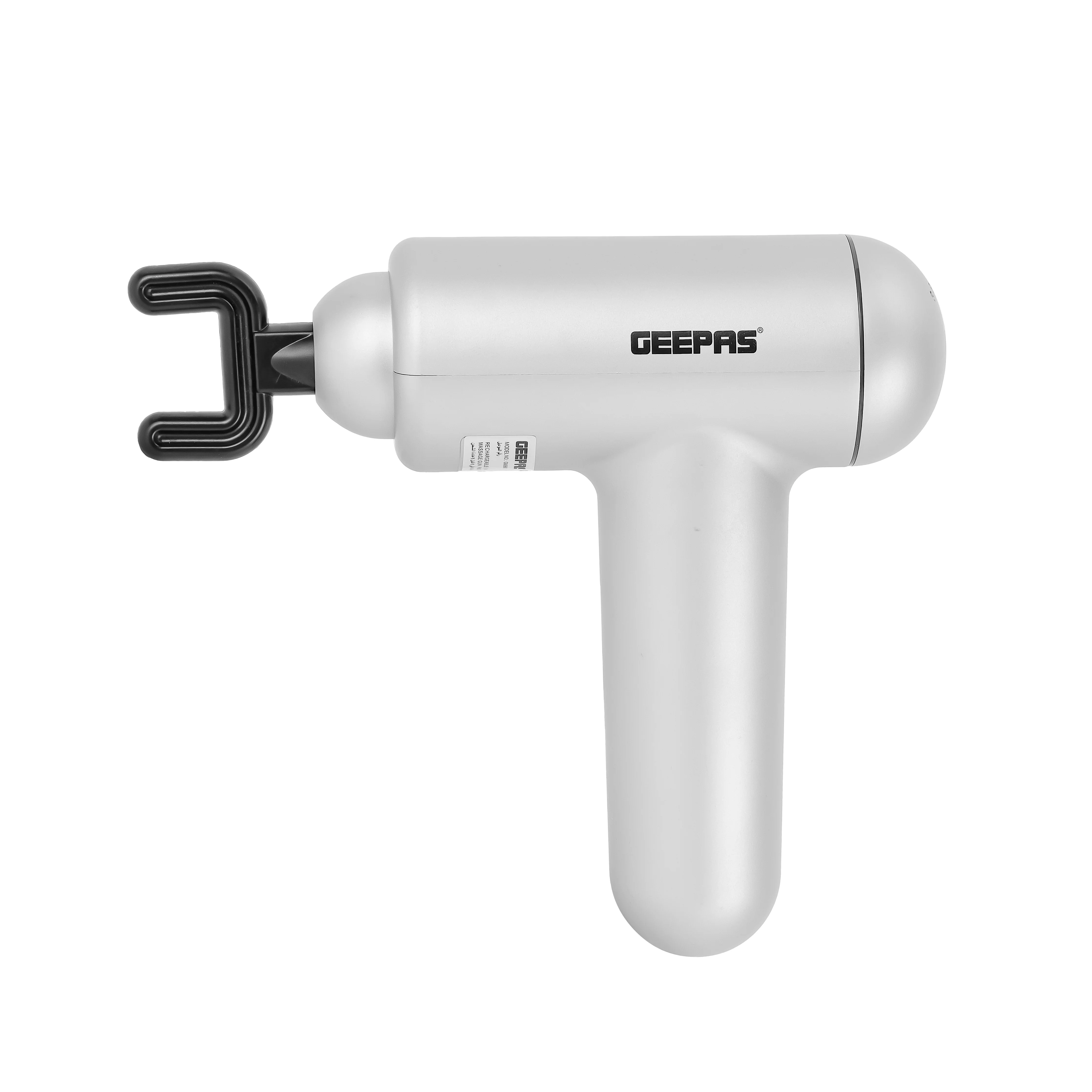 Geepas GM86079 Rechargeable 4-in-1 Massage Gun |6 Adjustable Intensity Levels| 1200mAh Powerful Battery| 60 Minutes Working Time|4 Interchangeable Heads| 2 Years Warranty - Image 4