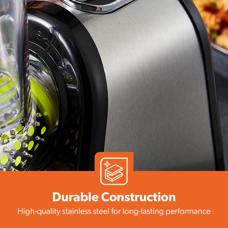 Geepas 4-in-1 Salad Maker GSM63022UK | 200W Powerful Motor | 4 Stainless Steel Cones for Effortless Slicing| Shredding, Grating & Grinding | Easy to Use | 2-Year Warranty - Image 9