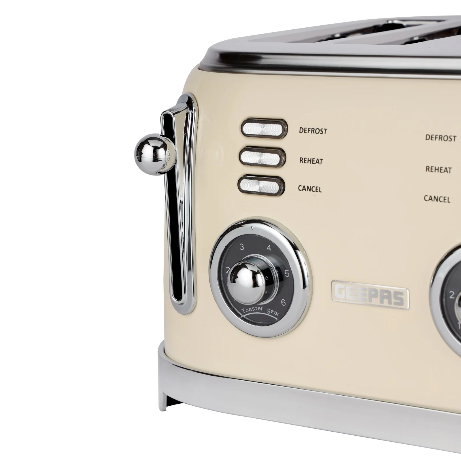 Geepas 4 Slice Toaster GBT36564UK-CR | 1500W Powerful Toaster with 6 Adjustable Browning Levels, Defrost, Reheat & Cancel Functions, Removable Crumb Tray, Cord Storage - Image 6
