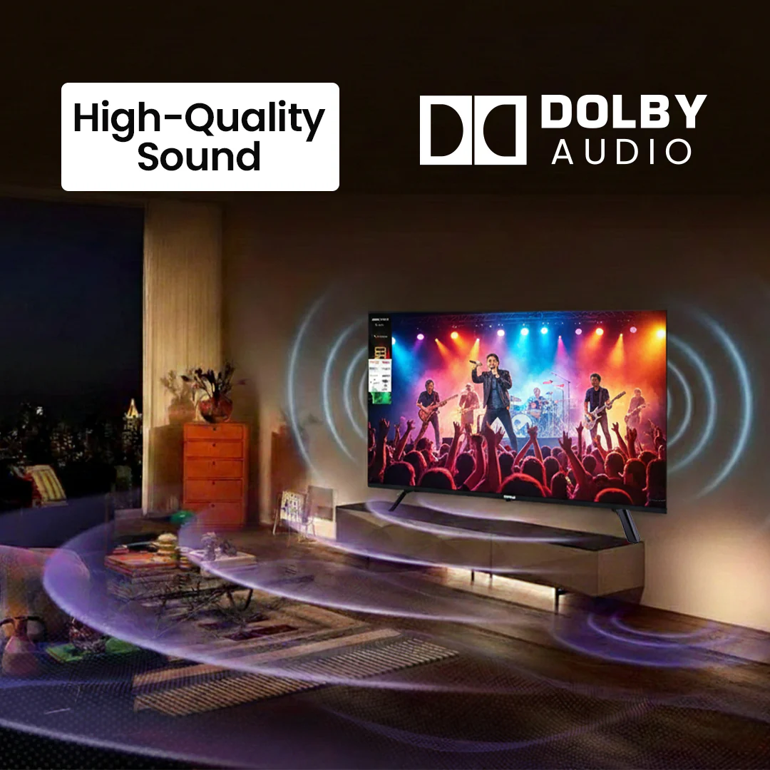 Geepas 43 Inch FHD QLED Google TV GLED4325GTQLD | Dolby Audio | Google TV OS | Built-in Wi-Fi & Bluetooth | HDMI & USB Connectivity | Voice Control | 1 Year warranty - Image 3