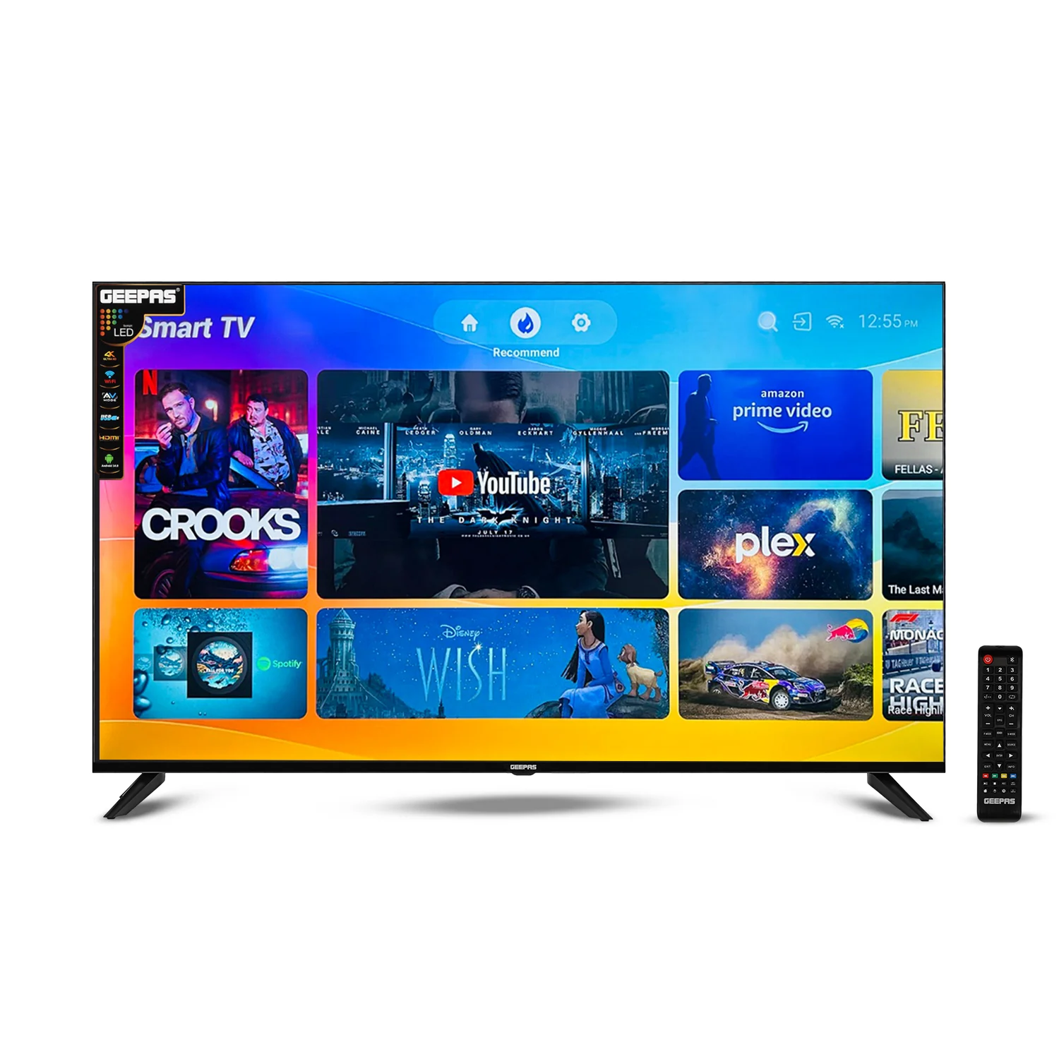 Geepas 50" Ultra HD LED TV- GLED5029TSUHD/ Smart Design| Frameless| Android 14| HDMI and USB Ports/ Full Color Optimizer| Brightness Contrast| Energy Saving Technology - Image 7