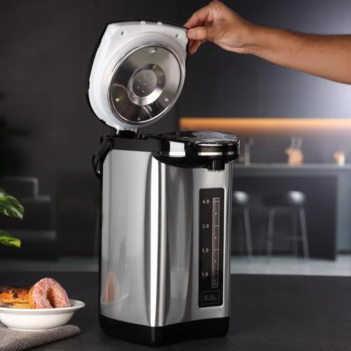 Geepas 5L Electric Thermo Pot GEV5132 | 6-Stage Adjustable Temperature Control | Keep Warm Function | Purified Water Mode | Stainless Steel Body | 2 Years Warranty - Image 5