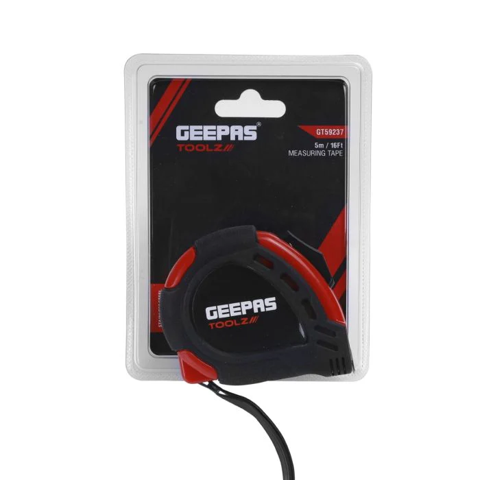 Geepas 5M, 19mm Measuring Tape | Pocket Tape with ABS Construction Plastic Shell | Rubber Coating makes it Resistant to Abrasion | +-0.2mm Accuracy - Image 2