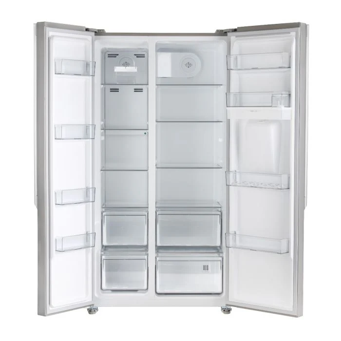 Geepas 670 Liter Side by Side Refrigerator- GRFS6622SWXHN/ Multi-Airflow with Interior Light and Unbreakable Glass Shelves/ Large Space and Inverter Compressor with Smart Cooling - Image 4