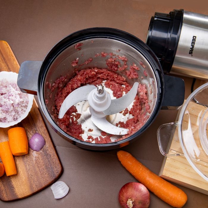 Geepas 6L Commercial Multi Chopper GMC42023 | Powerful 1000W Motor | Stainless Steel Bowl | 4 Sharp Blades | 2 Speed Settings & Pulse Function | Durable & Easy to Clean - Image 5
