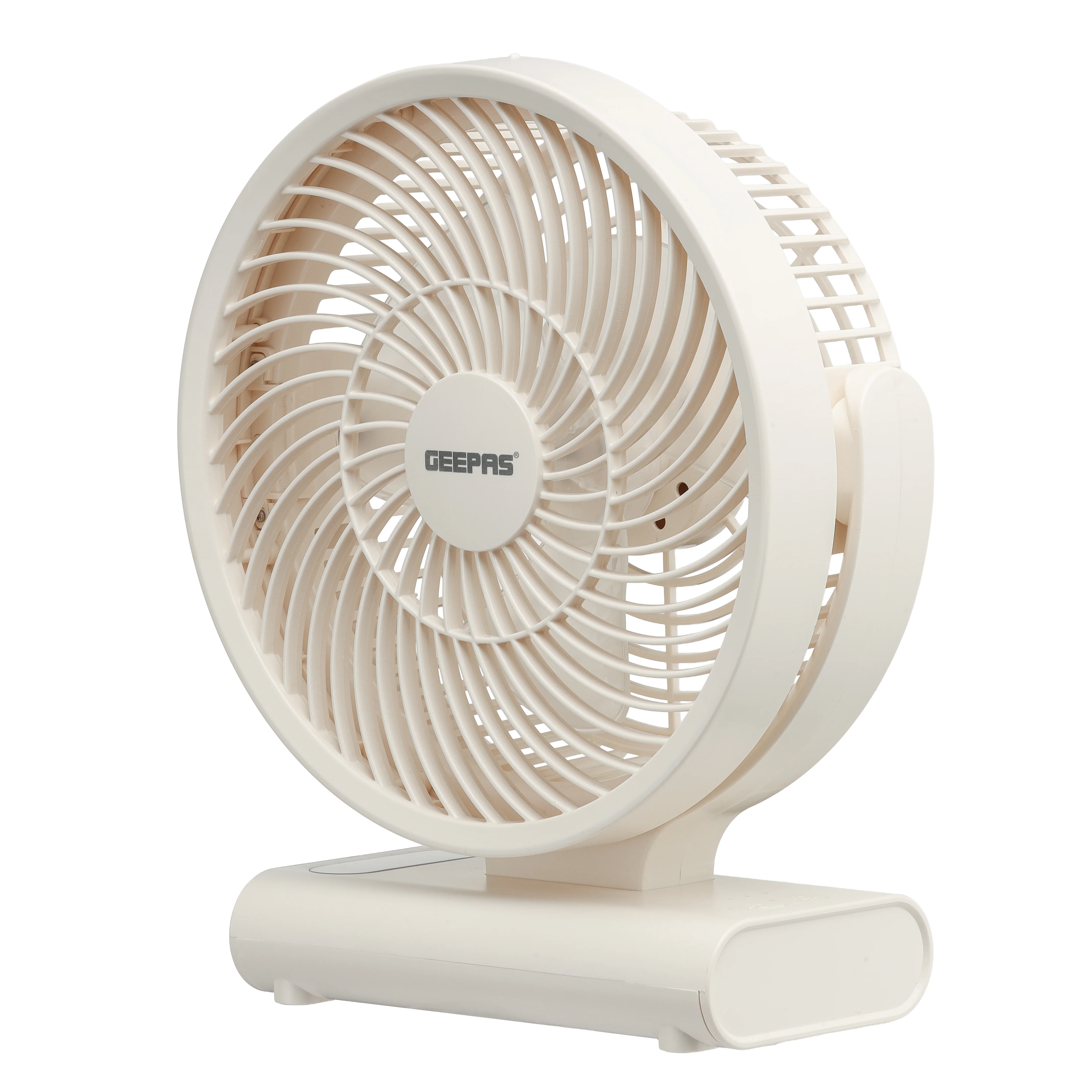 Geepas 8" Rechargeable Fan GF21123 | Up to 10H Working Time, LED Light, AC/DC Function, Smart Indicators & Overcharge Protection | Ideal for Home & Office, 2Year Warranty - Image 2