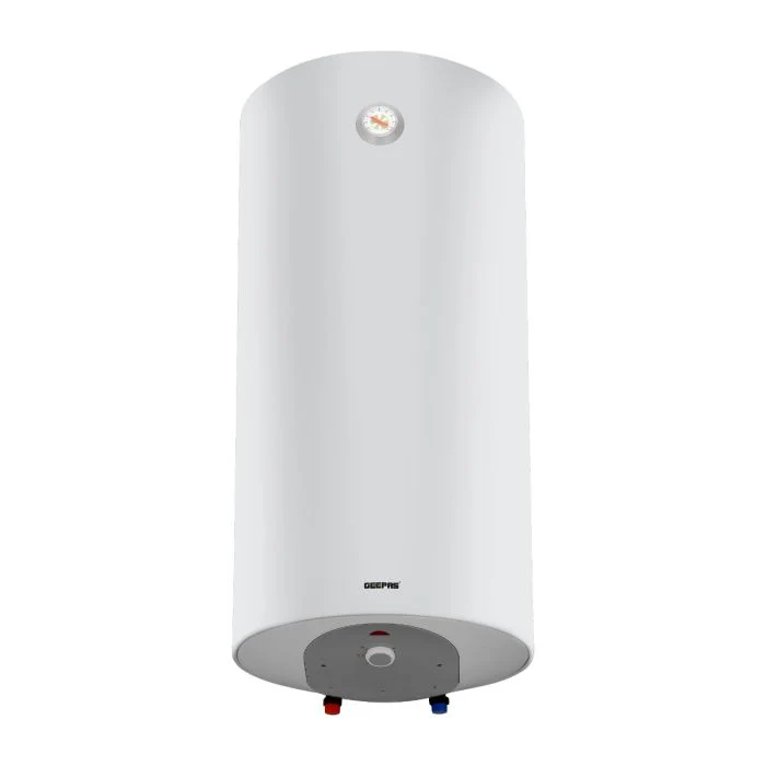 Geepas 80-liter Electric Water Heater- GSW61168/ Vertical Design, Instant Hot Water, for Bathroom, Shower, Faucet, Kitchen, Etc/ 15-75 Degree Celsius Temperature Range, Metal Body and Italian Powder Coated Inner Tank/ G Mark and ESMA Certified/ White - Image 2