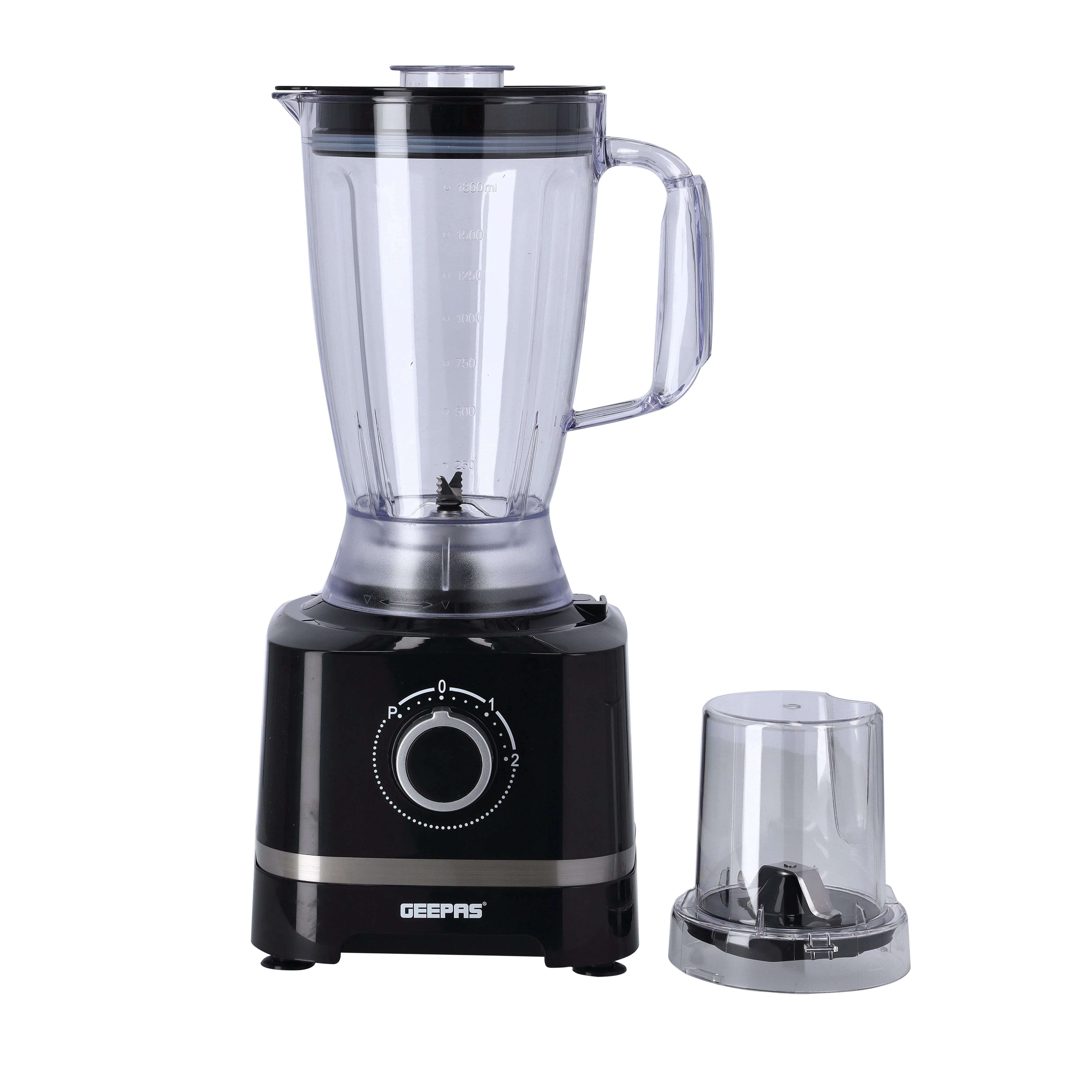 Geepas GSB5487 10-in-1 Food Processor | 800W | Transparent Jars & Stainless Steel Blades for Blending, Chopping & More | 2 Speed with Pulse | Detachable Attachments - Image 2