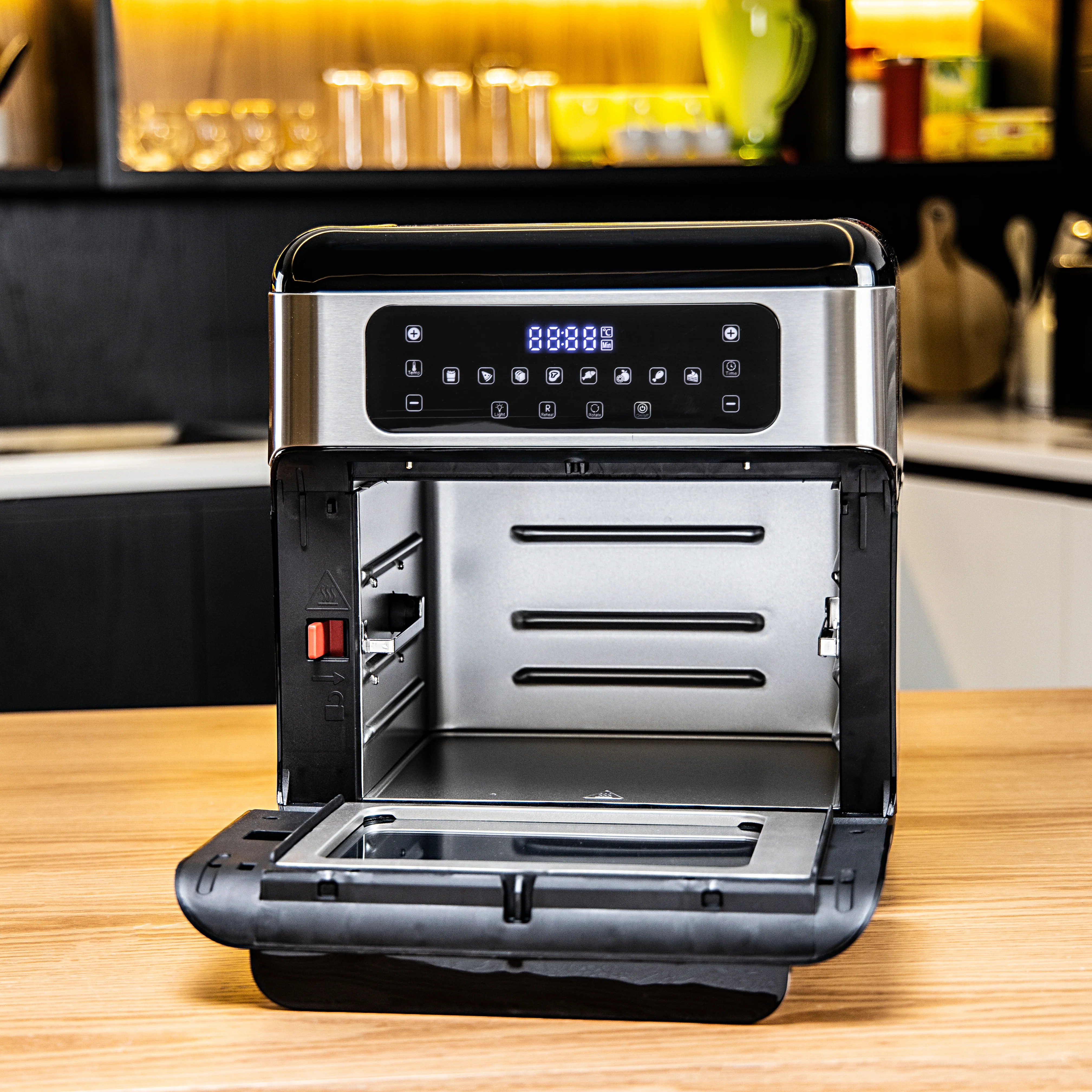Geepas 1500W Air Fryer Oven Digital 9-in-1 Convection Air Fryer -Toaster Oven Combo Rotisserie & Dehydrator |  Oil-Free Countertop Oven | 90 min Timer |2 Years Warranty - Image 5