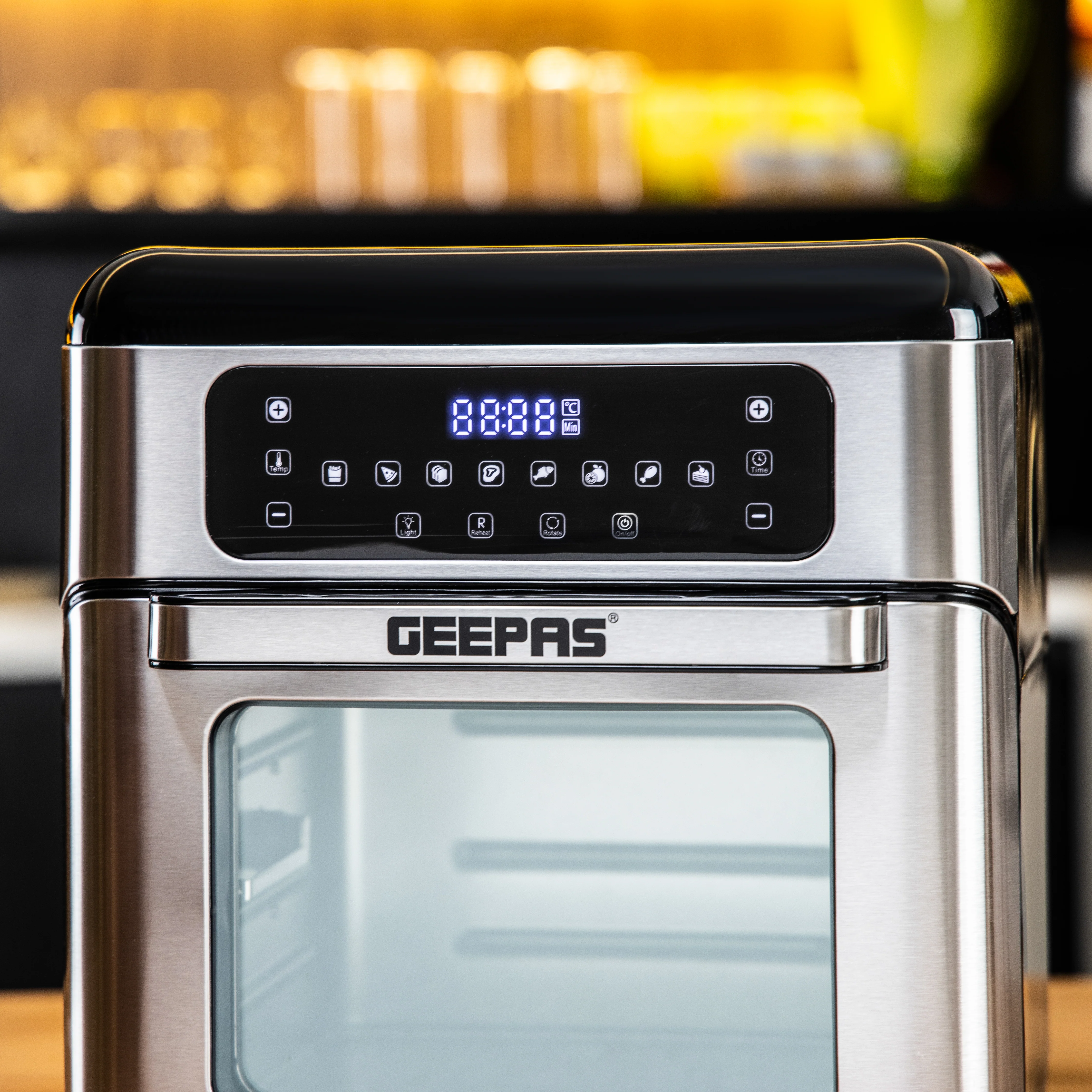 Geepas 1500W Air Fryer Oven Digital 9-in-1 Convection Air Fryer -Toaster Oven Combo Rotisserie & Dehydrator |  Oil-Free Countertop Oven | 90 min Timer |2 Years Warranty - Image 6