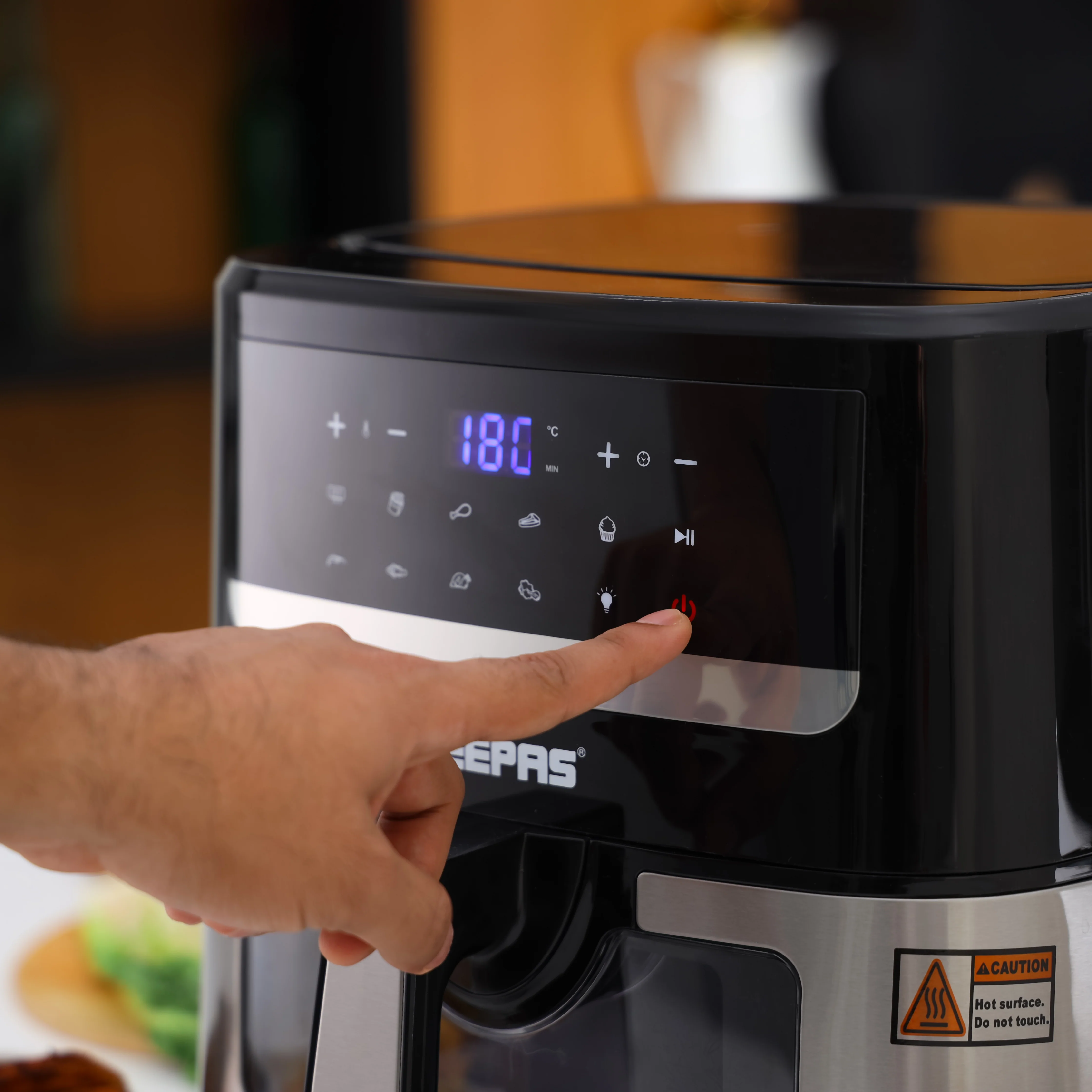 Geepas Double Heating Digital Air Fryer GAF37543 | 7.5L Capacity| Vortex Frying Technology| 1–60 Min Timer| 50–200°C Temperature| 9 Preset Programs| 2 Years Warranty - Image 3