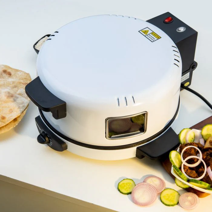 Geepas Arabic Bread Maker, 30cm Non-Stick Baking Plate, GBM63036 | Halogen Tube & Stainless Steel Heating Coil | Adjustable Double Thermostat for Perfect Cooking - Image 6