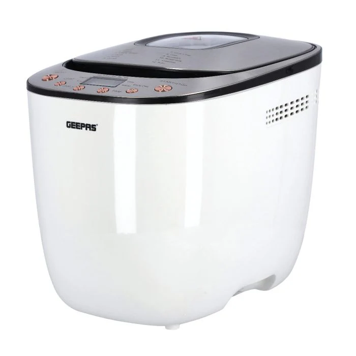 Geepas Automatic Bread Maker, 550W – Gluten Free Menu Bread Maker Machine, 2LB, 12 Preset Functions Fast-Bake Bread maker – 13 Hour Delay Function, 60 Mins Keep warm Function – 2 Year Warranty, White - Image 2