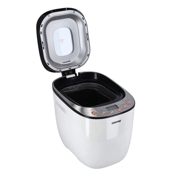 Geepas Automatic Bread Maker, 550W – Gluten Free Menu Bread Maker Machine, 2LB, 12 Preset Functions Fast-Bake Bread maker – 13 Hour Delay Function, 60 Mins Keep warm Function – 2 Year Warranty, White - Image 3