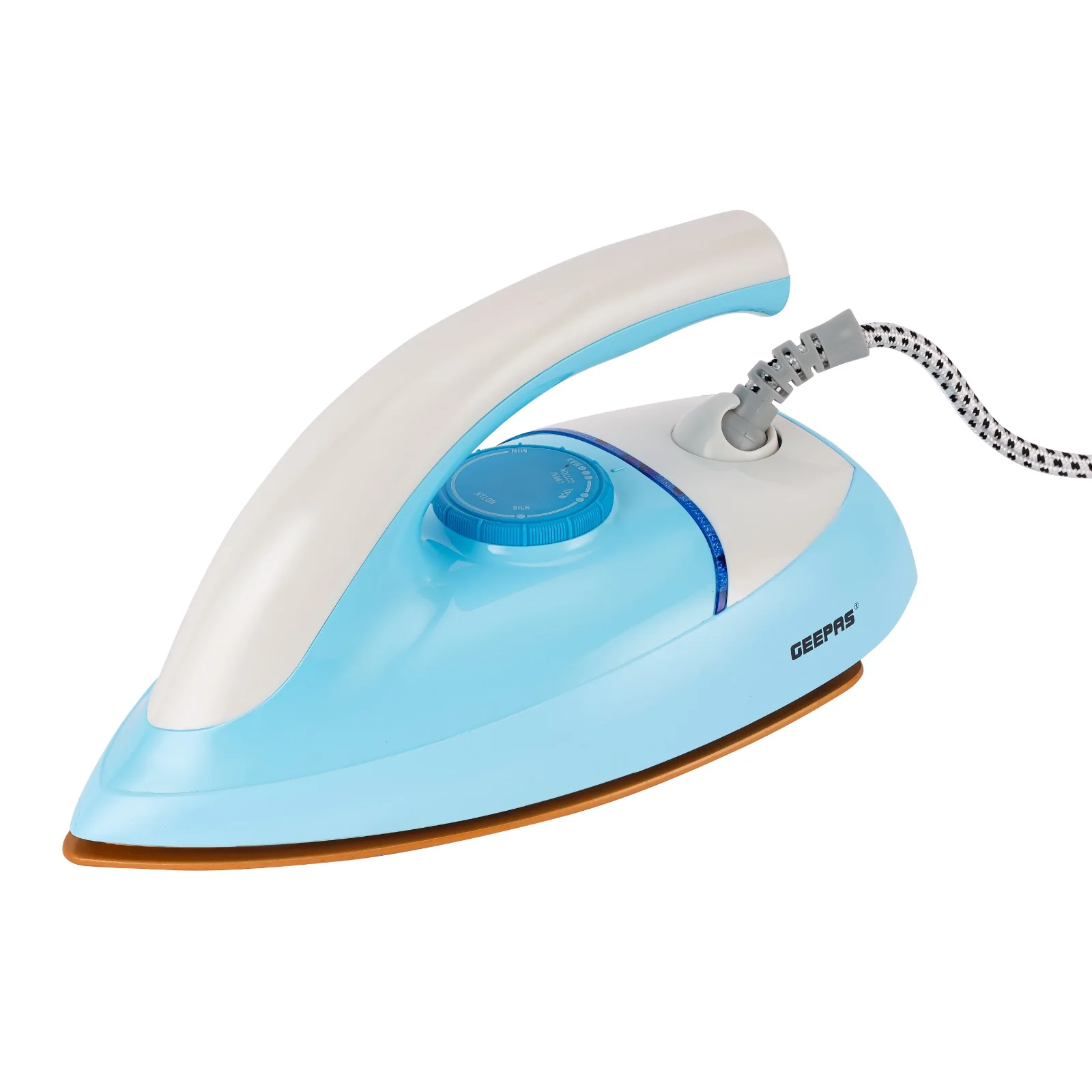 Geepas Automatic Dry Iron GDI23017 | 1200W Power | Nonstick Golden Teflon Soleplate | Temperature Control Dial, Handy Design | Suitable for All Fabrics | 7-Year Warranty - Image 3