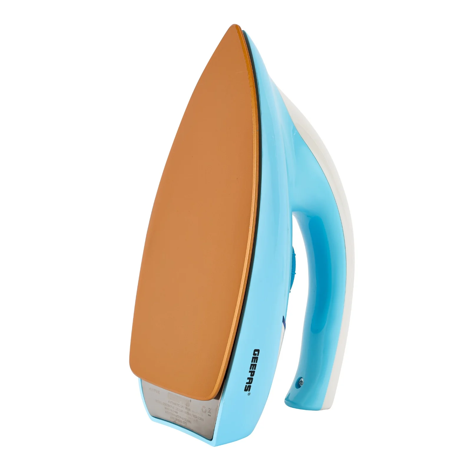 Geepas Automatic Dry Iron GDI23017 | 1200W Power | Nonstick Golden Teflon Soleplate | Temperature Control Dial, Handy Design | Suitable for All Fabrics | 7-Year Warranty - Image 4