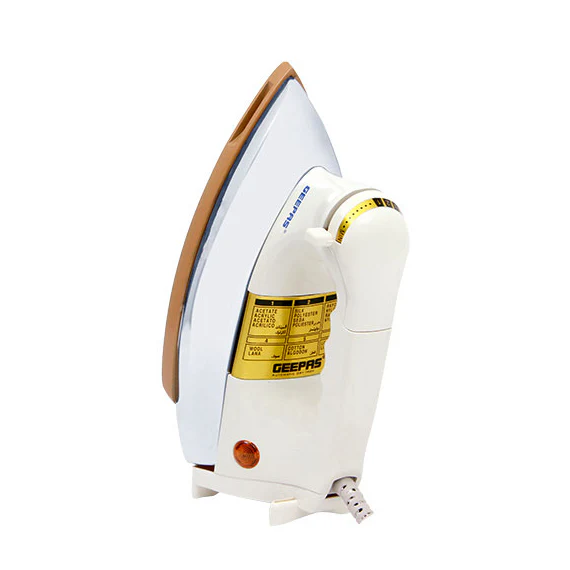 Geepas Automatic Dry Iron GDI2780 | 1200W Heavyweight Iron with 60 Microns Nonstick Golden Teflon Soleplate, Temperature Dial, Safe Handle, All Fabrics, 2Year Warranty - Image 2