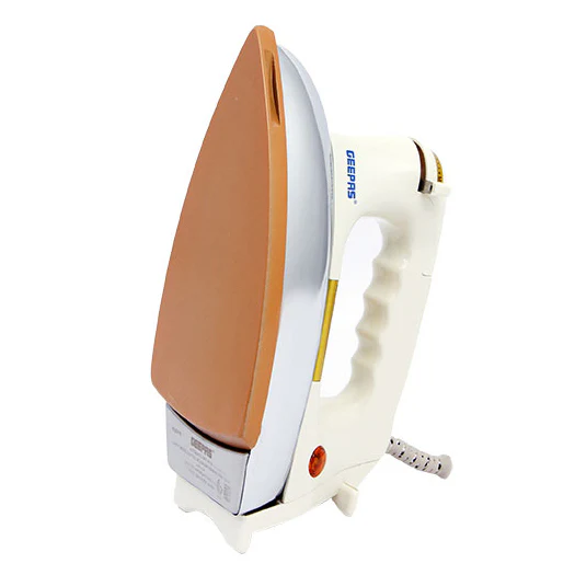 Geepas Automatic Dry Iron GDI2780 | 1200W Heavyweight Iron with 60 Microns Nonstick Golden Teflon Soleplate, Temperature Dial, Safe Handle, All Fabrics, 2Year Warranty - Image 3