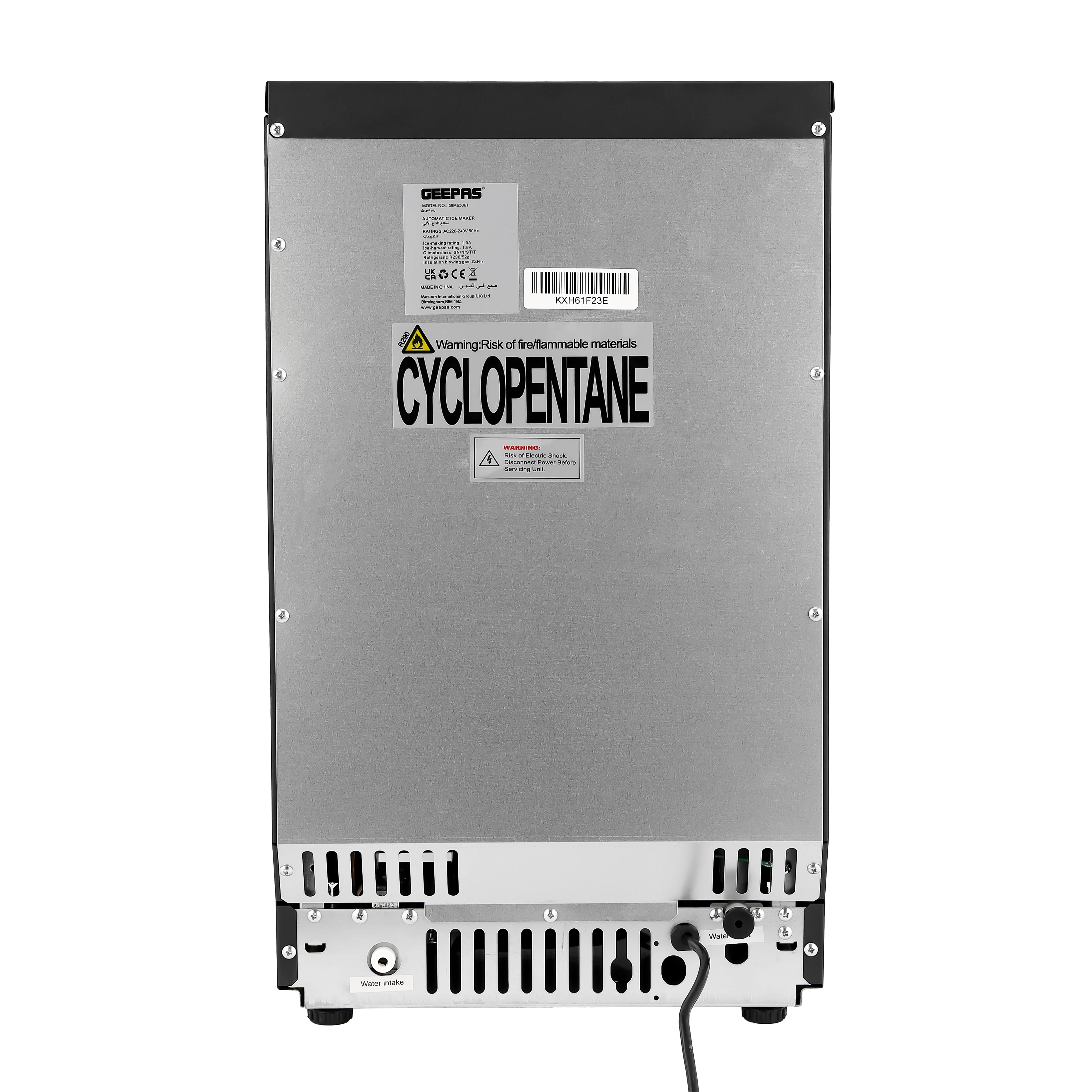 Geepas Automatic Ice Maker GIM63061 | 30kg Ice Production per Day | Fast 12–20 Minute Ice Making Cycles| Auto Shut-Off| Digital Control Panel| Large Ice Storage Capacity - Image 5