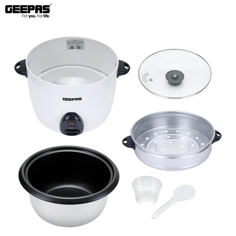 Geepas Automatic Rice Cooker GRC4326 | 2.2L Capacity | 3-in-1 Function – Cook, Steam & Keep Warm | Non-Stick Inner Pot, Easy to Clean & Durable Design | 2 Years Warranty - Image 5