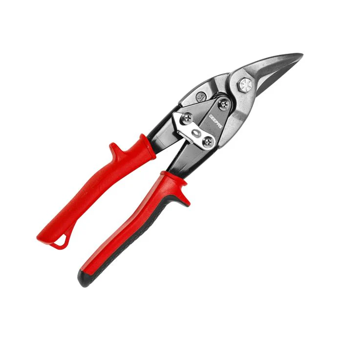 Geepas Aviation Snip Left Cut 250mm - Left Cut Offset Tin with Forged Blade with Twin Spiral Spring, Comfort Grips | Ideal for Cutting Upto 18 Gauge Aluminium, Wire Mesh, Leather, Copper & Plastic - Image 3