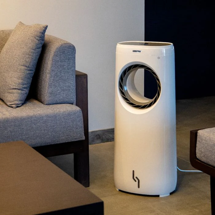 Geepas GAC16016 Bladeless Air Cooler | 3.5L Water Tank Capacity|  3 Fan Speeds| Touch Control Panel| Remote Operation Quiet & Energy Efficient Cooling |2 Years Warranty - Image 3