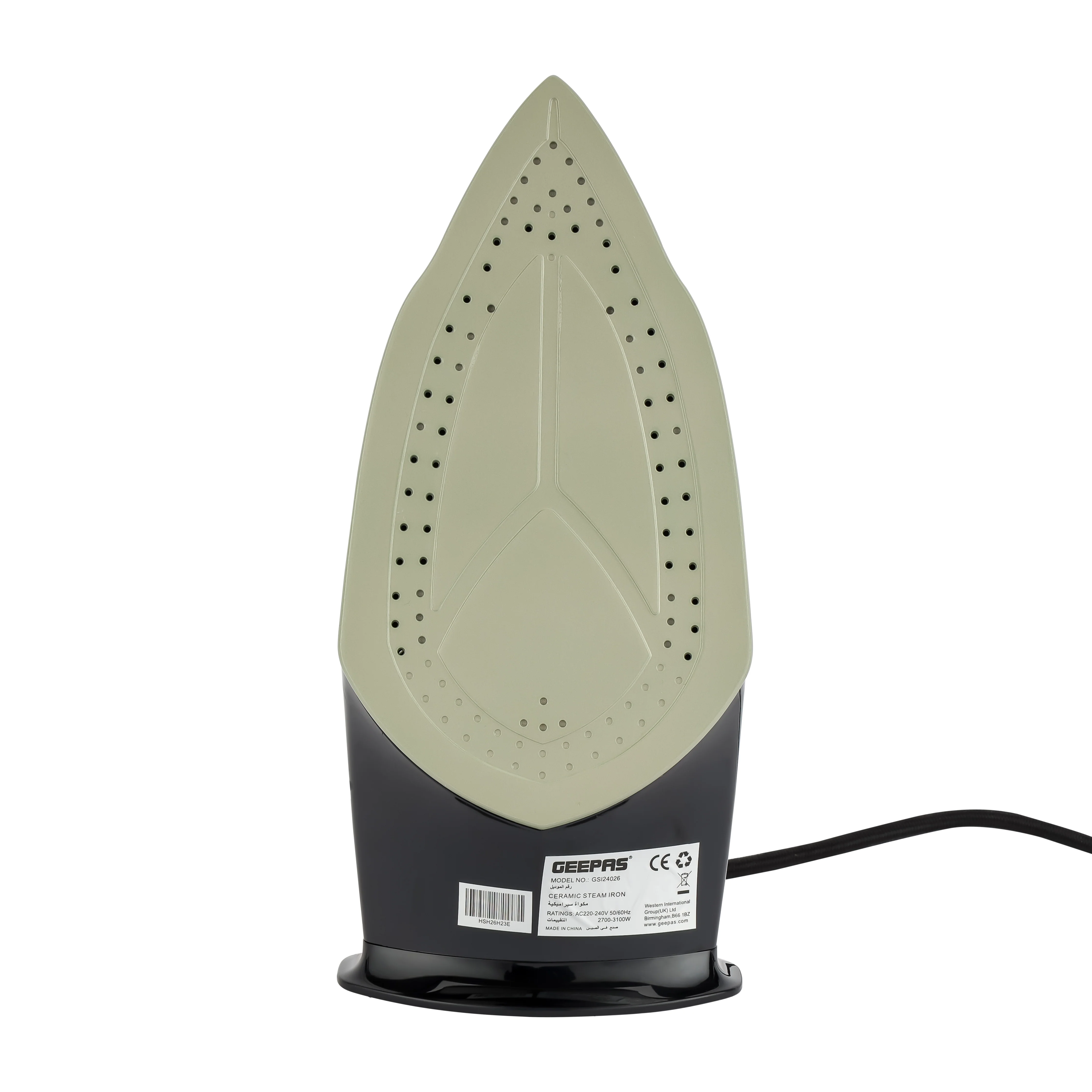 Geepas Ceramic Steam Iron GSI24026 | 3100W, Ceramic Soleplate, Anti-Calc & Anti-Drip, 350ml Tank, Comfortable Handle, Multi-Function, 2-Year Warranty, Red/Black - Image 5