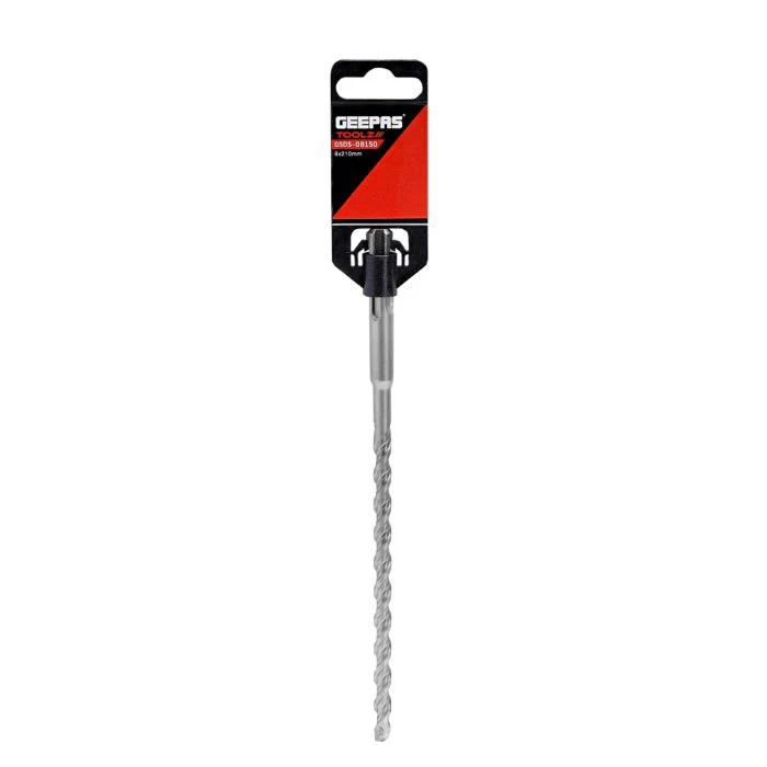 Geepas Chisel Bit Round 8mm - 210mm Long, Perfect for Compacting, Grooving, Cutting & More | 150mm Long Working | Compatible for Drill, Rotary Hammers, and Impact Hammer | Ideal for Plumbers, DIYers, Carpenters, Construction Workers and More