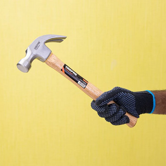 Geepas Claw Hammer Wooden Handle | Polished Forged Head | Ideal for Contractor, Handyman, Carpenter Hammer | Smooth Face Hammer, Good for Woodworking, Fiberglass, and More - Image 3