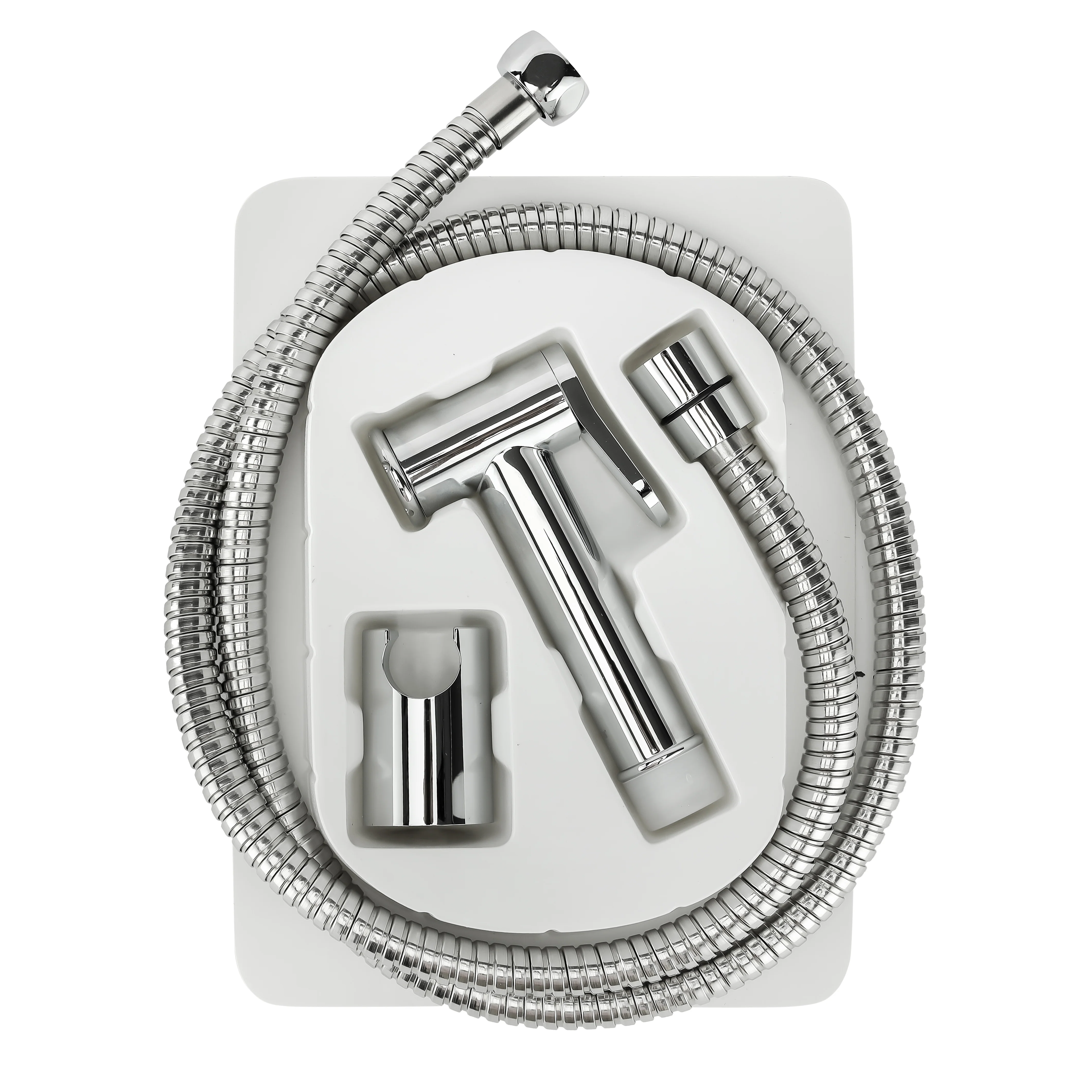 Geepas Cleo Shattaf Set GSW61129 | Soft Spray Non-Stop Water Jet with Easy Switch | Made of High-Quality ABS, G1/2" Thread | Suitable for 60°C Water | Silver - Image 4