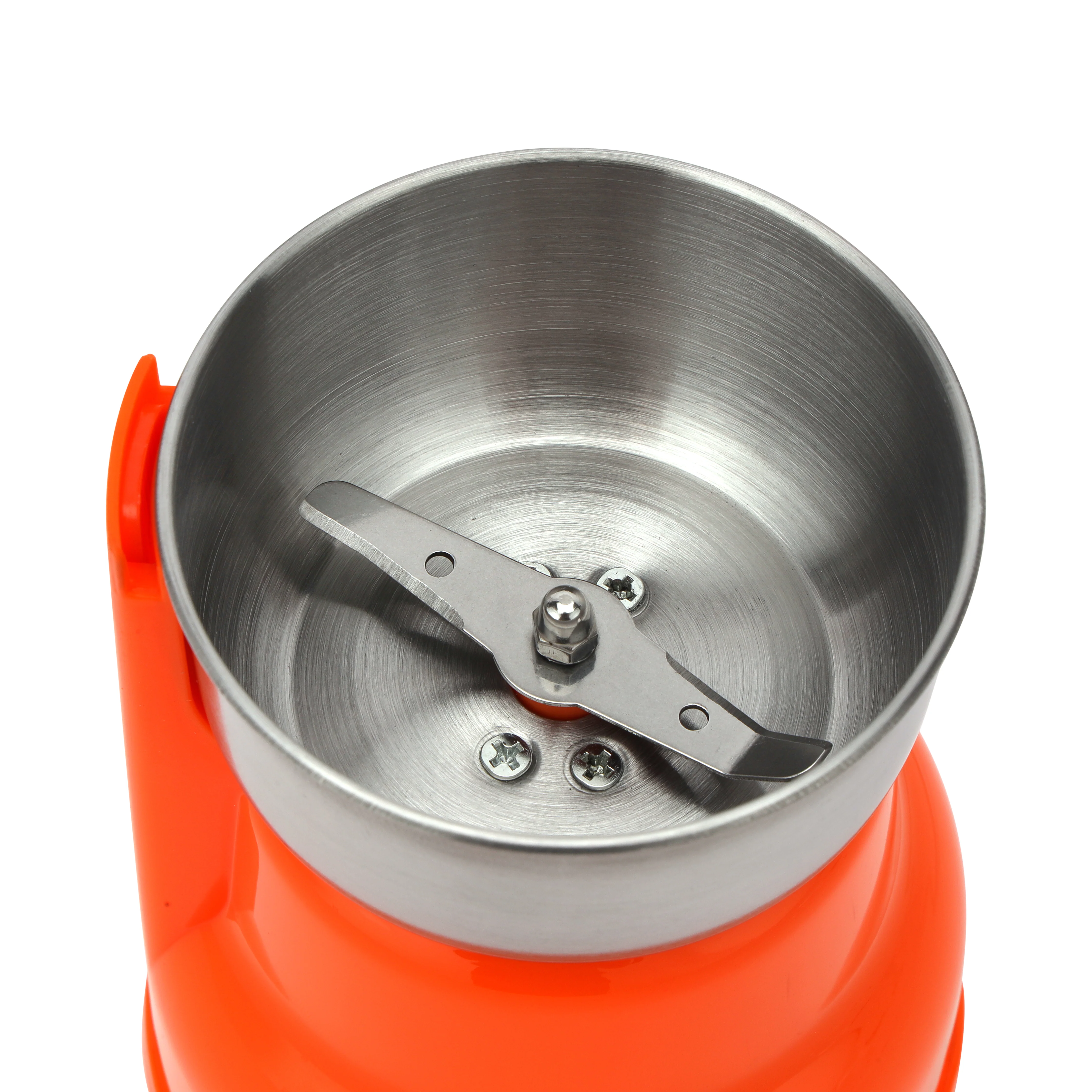 Geepas Coffee Grinder- GCG41018/40g Capacity, 150W Powerful Motor, Durable Jar and Blade/Ergonomic Grip, Perfect for Grinding Coffee Beans /Orange, 2 Years Warranty - Image 5