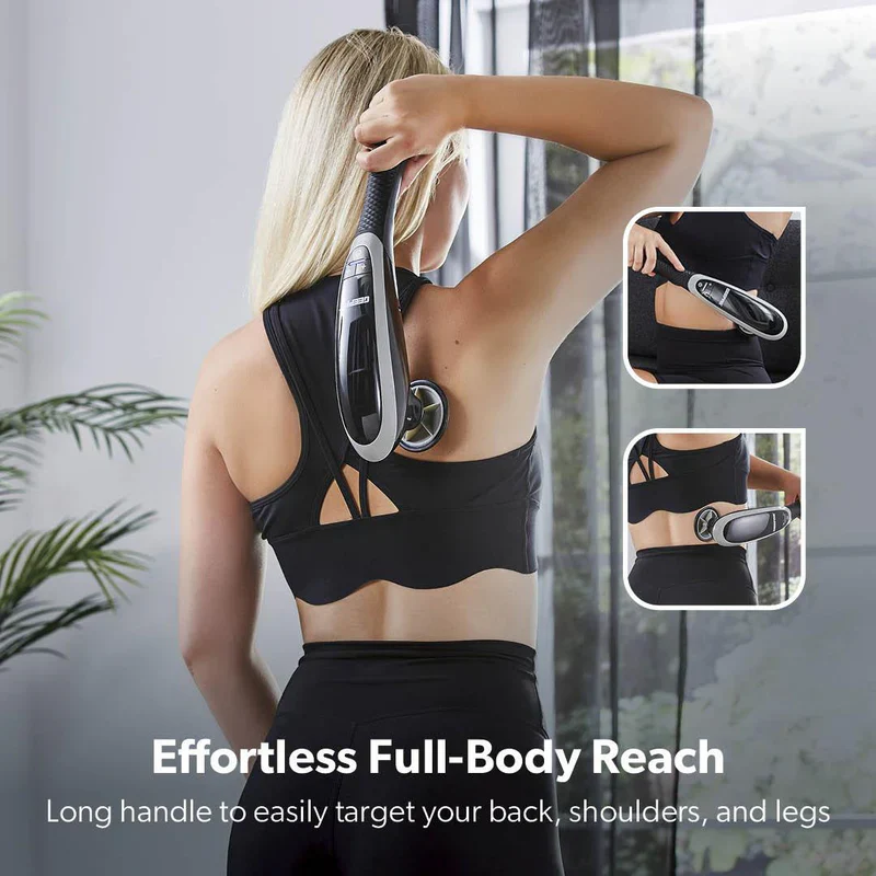 Geepas GM86097UK Cordless Handheld Massager | 3 Adjustable Vibration Levels| 3 Massage Modes| Rechargeable Battery| 15-Min Auto Timer| Anti-Slip Handle |2 Years Warranty - Image 3