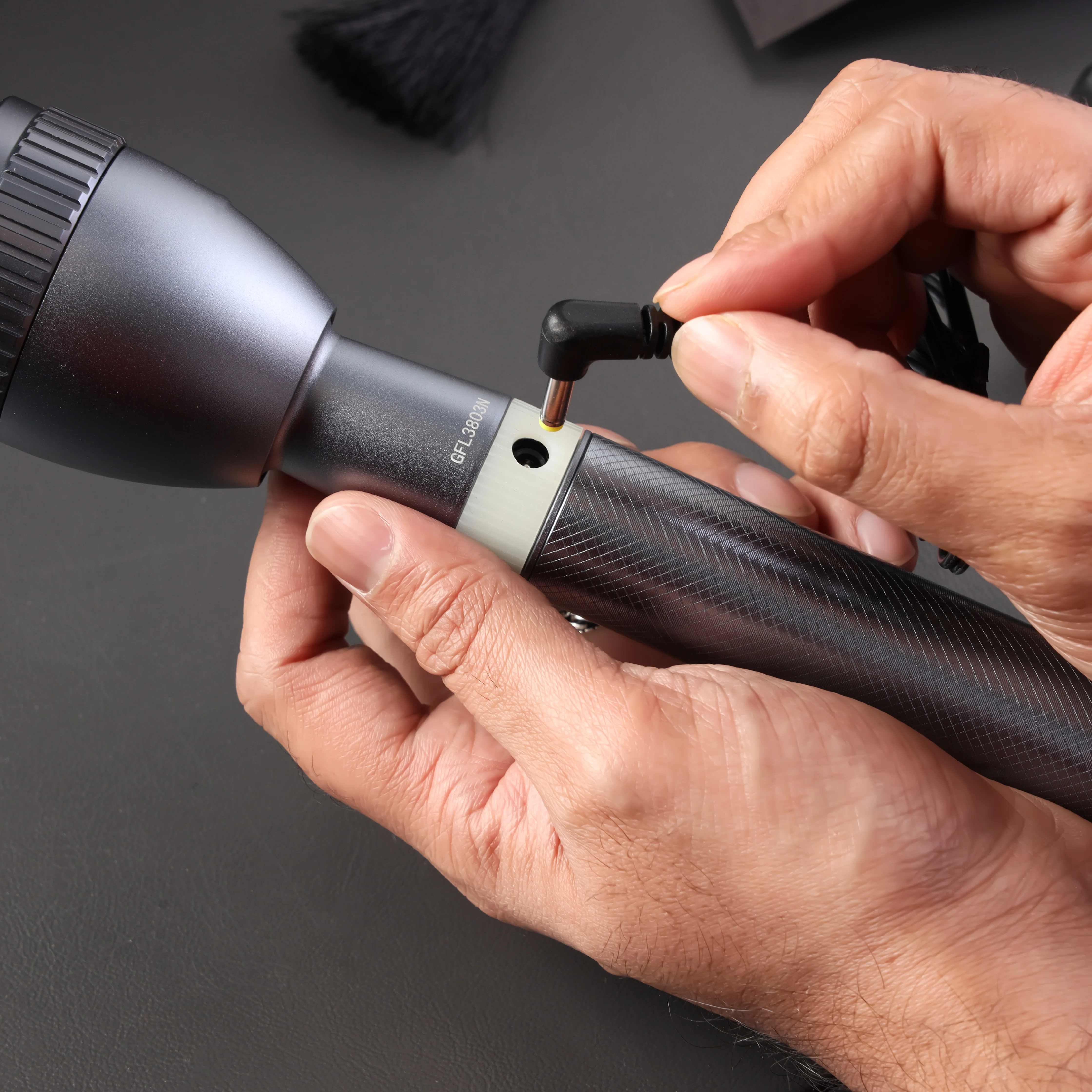 Geepas CREE LED Torch - Rechargeable LED Flashlight - Pocket Size Super LED Torch Light - 2000M Distance Range - Powerful Torch for Camping Hiking Cycling & Outdoor Activities - 2 Year Warranty - Image 4