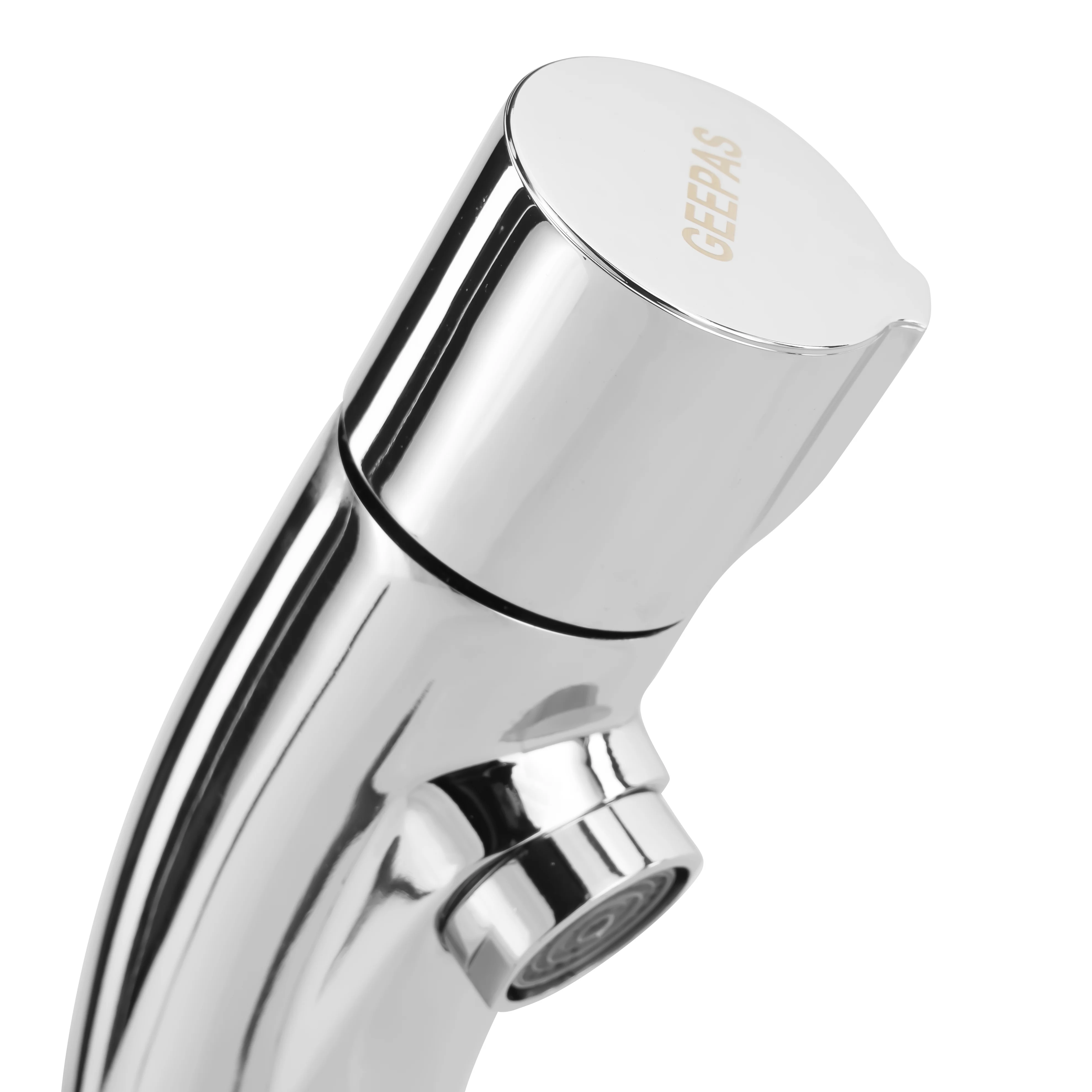 Geepas Deck Mounted Sink Tap- GSW61141| Quality Solid Brass Construction| Solid Metal Lever Knob with Chrome Finish| Turn Ceramic Brass Cartridge, Durable|1-Year Warranty - Image 4