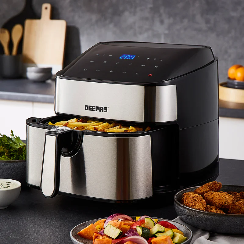 Geepas Digital Air Fryer GAF37530UK | 7.5L Capacity with 5.5L Basket, Vortex Technology, Digital Touch Screen, 10 Preset Modes, 1–60 Min Timer, 2 Years Warranty - Image 2