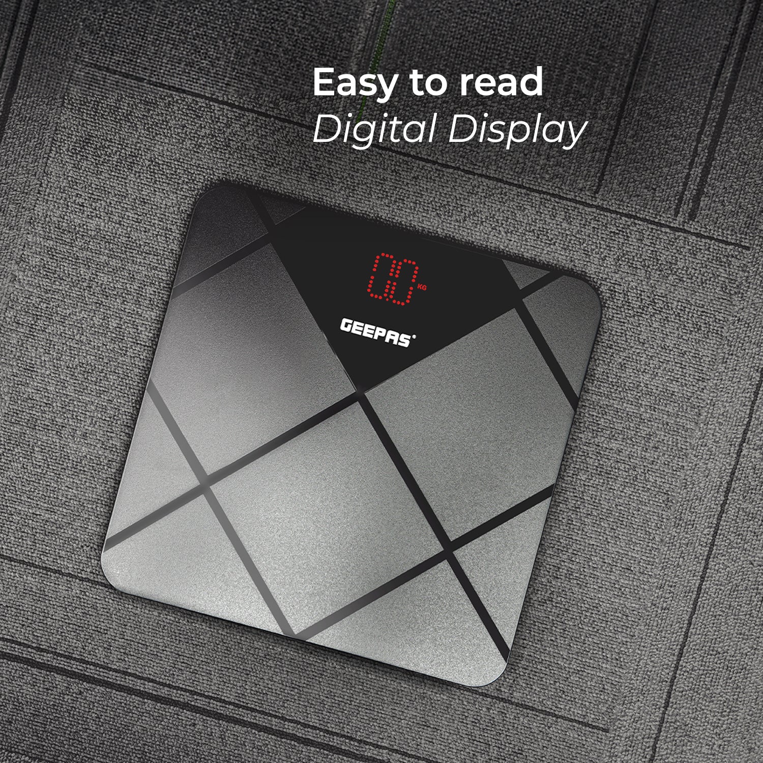 Geepas Digital Body Scale GBS46523UK | 180kg Capacity, High Precision Gauge Sensor, Tempered Glass with ABS Base | Durable, Stylish, Accurate Weighing, 2Year Warranty - Image 6