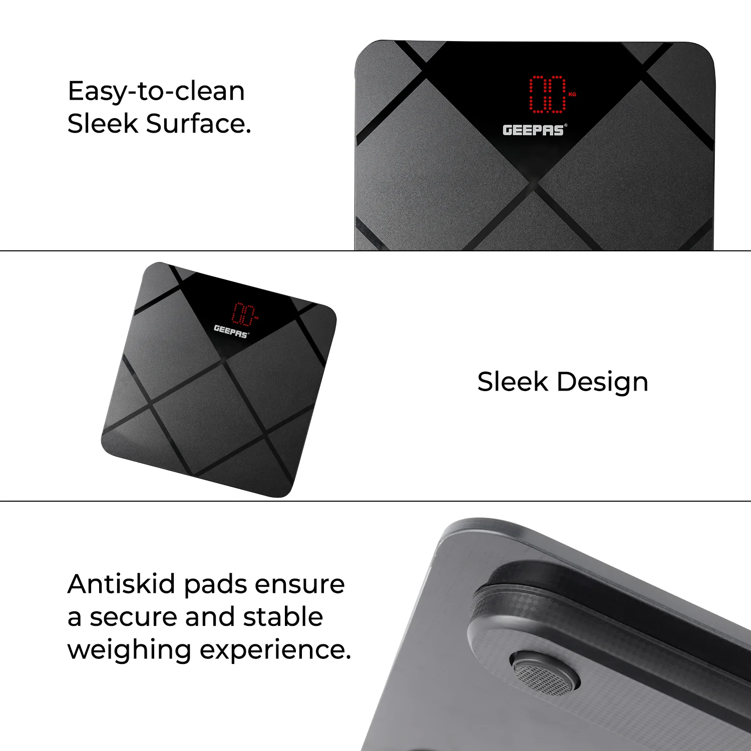 Geepas Digital Body Scale GBS46523UK | 180kg Capacity, High Precision Gauge Sensor, Tempered Glass with ABS Base | Durable, Stylish, Accurate Weighing, 2Year Warranty - Image 7