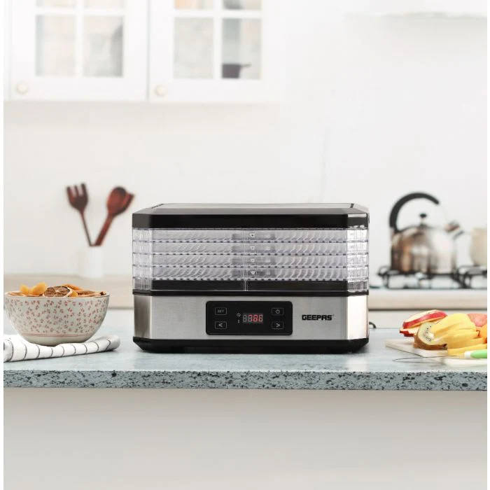 Geepas Digital Food Dehydrator GFD63013N | 500W  | 5 Stackable Trays | Adjustable Temperature |48H Timer |Perfect for Preserving Fruits, Vegetables Etc |2 Years Warranty - Image 2